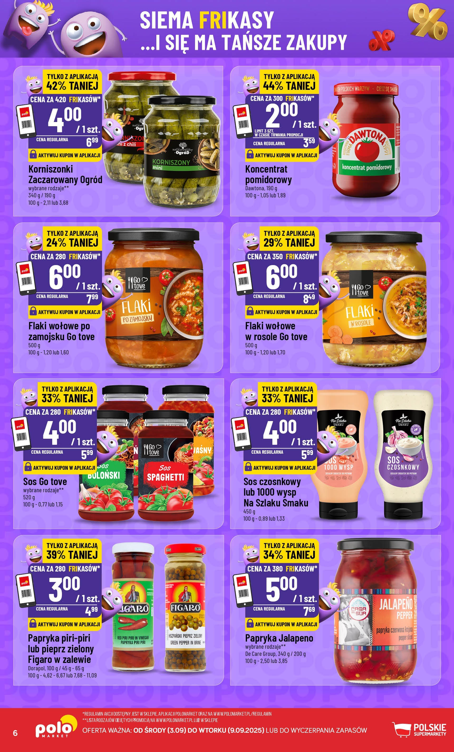 POLOmarket gazetka od jutra (03.09.2025) | Nowa PDF | Strona: 6 | Produkty: Chili, Flaki, Flaki wołowe, Sos POLOmarket gazetka od jutra (03.09.2025) - Nowa PDF | Strona: 6 | Produkty: Chili, Flaki, Flaki wołowe, Sos