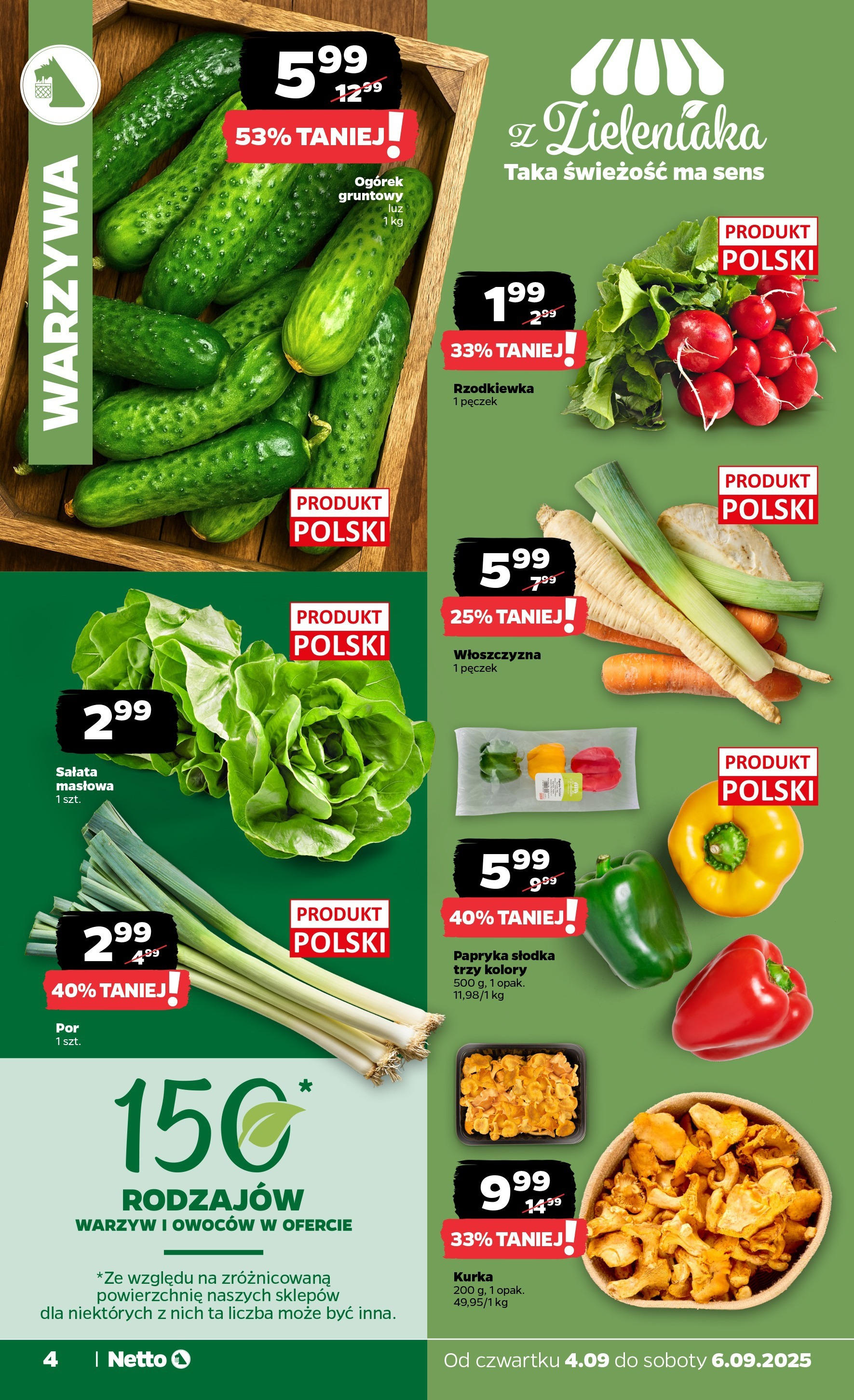 Netto gazetka - Spożywcza od 04.09.2025 | Promocje | Strona: 4 | Produkty: Papryka, Warzywa Netto gazetka - Spożywcza od 04.09.2025 - Aktualne promocje | Strona: 4 | Produkty: Papryka, Warzywa
