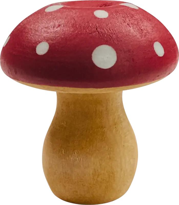 Dekorieren & Einrichten Holzpilz klein, rot