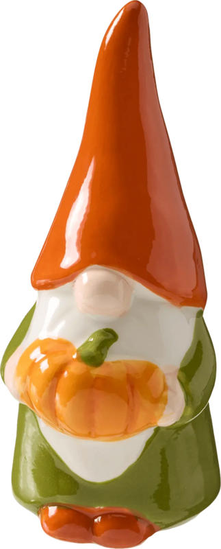 Dekorieren & Einrichten Keramikwichtel mit Kürbis, orange-grün