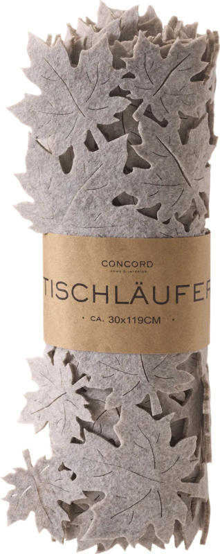 Dekorieren & Einrichten Tilschläufer Filz Blätter, beige