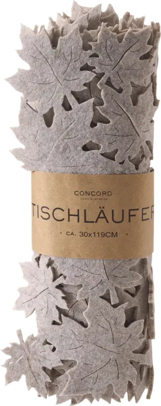 Dekorieren & Einrichten Tilschläufer aus Filz "Blätter", beige