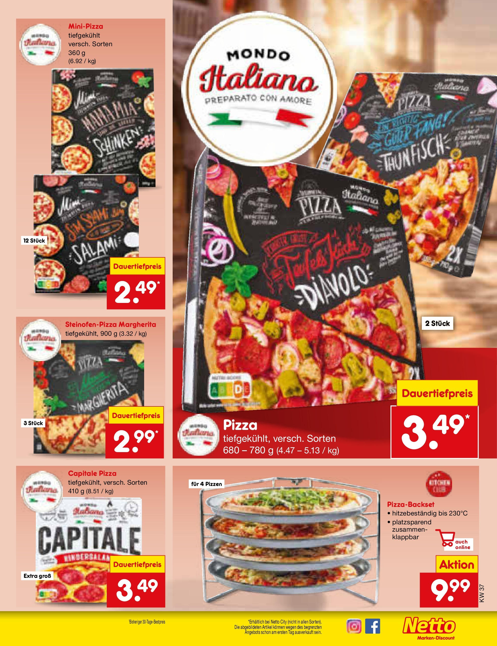Netto Marken-Discount prospekt Weimar	 (ab 07.09.2025) » Angebote | Seite: 19 | Produkte: Thunfisch, Salami, Schinken, Pizza