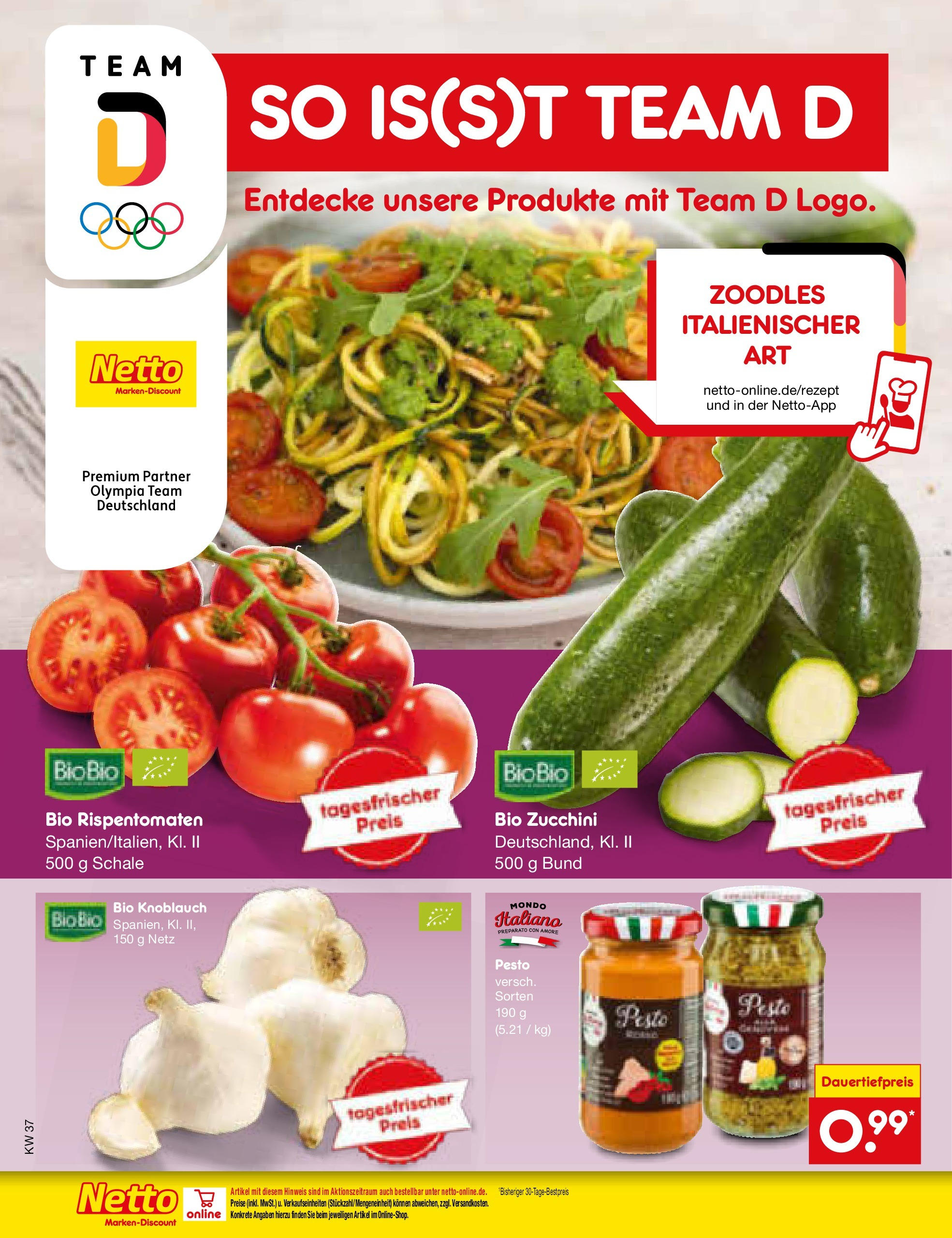 Netto Marken-Discount prospekt Weimar	 (ab 07.09.2025) » Angebote | Seite: 22 | Produkte: Knoblauch, Zucchini