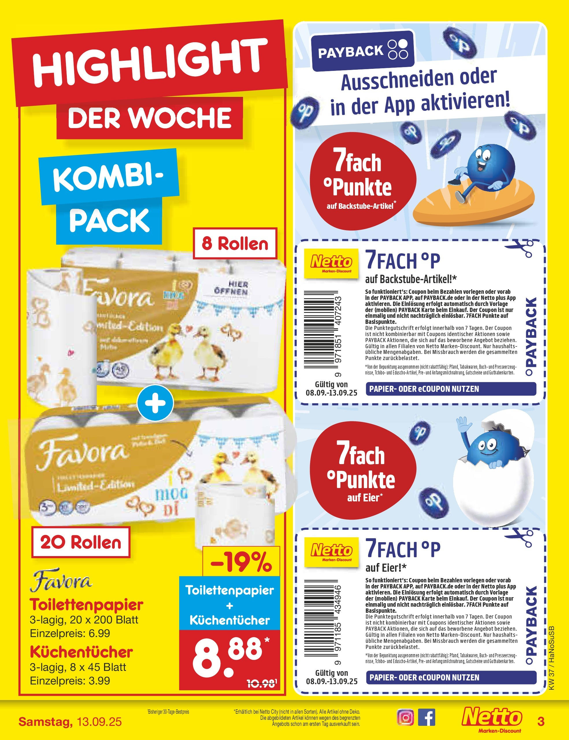 Netto Marken-Discount prospekt Wuppertal (ab 07.09.2025) » Angebote | Seite: 3 | Produkte: Eier, Toilettenpapier Netto Marken-Discount prospekt Wuppertal (ab 07.09.2025) » Angebote | Seite: 3 | Produkte: Eier, Toilettenpapier