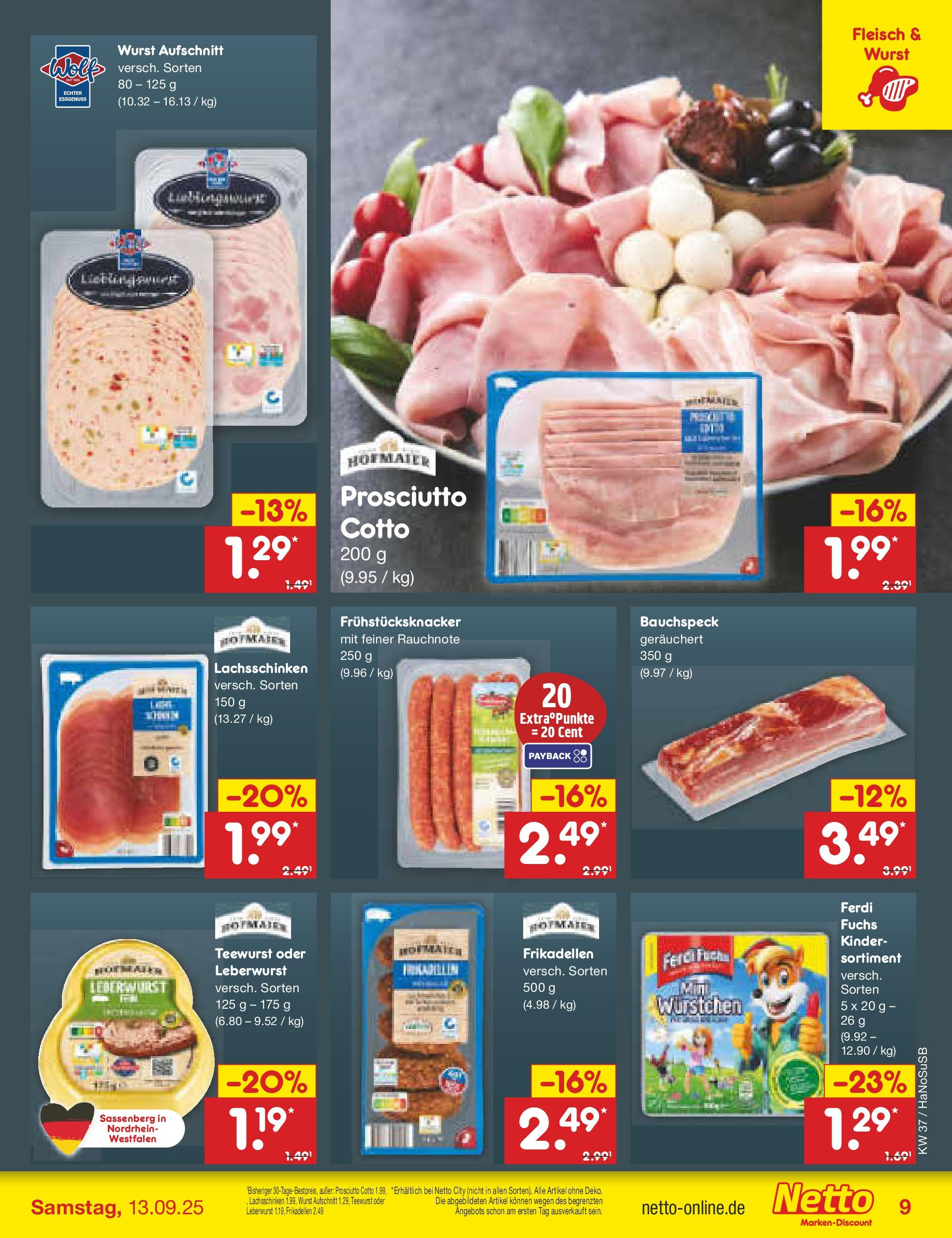 Netto Marken-Discount prospekt Wuppertal (ab 07.09.2025) » Angebote | Seite: 9 | Produkte: Wurst, Fleisch Netto Marken-Discount prospekt Wuppertal (ab 07.09.2025) » Angebote | Seite: 9 | Produkte: Wurst, Fleisch