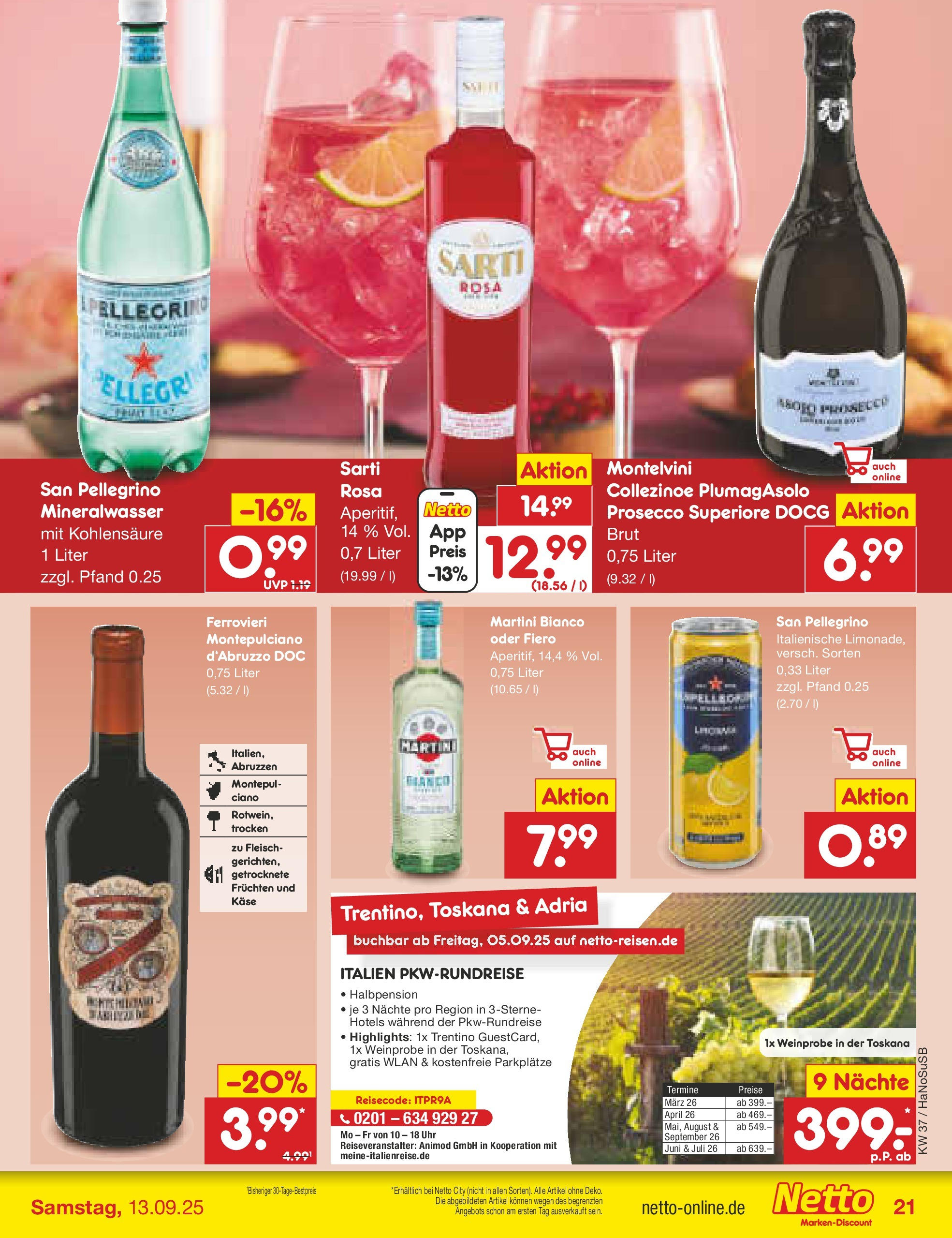 Netto Marken-Discount prospekt Wuppertal (ab 07.09.2025) » Angebote | Seite: 27 | Produkte: Martini, Käse, Mineralwasser, Prosecco Netto Marken-Discount prospekt Wuppertal (ab 07.09.2025) » Angebote | Seite: 27 | Produkte: Martini, Käse, Mineralwasser, Prosecco