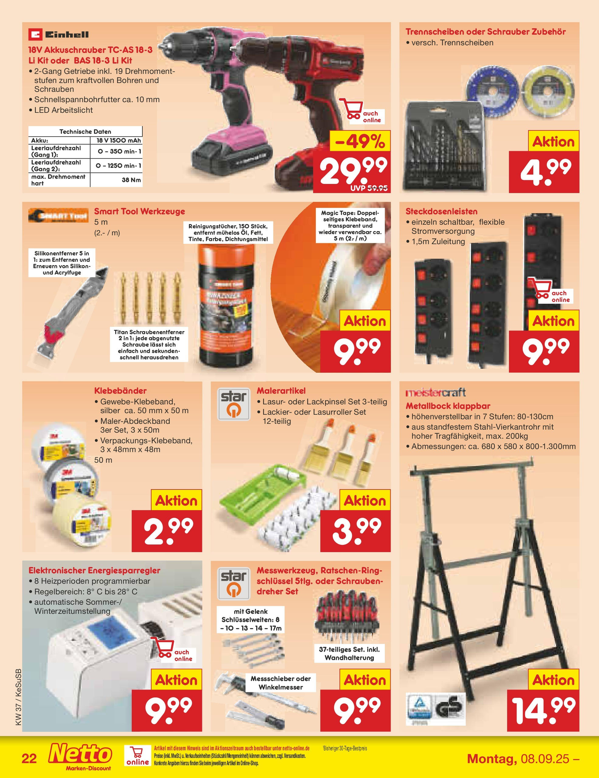 Netto Marken-Discount prospekt Kruft (ab 07.09.2025) » Angebote | Seite: 30 | Produkte: Akkuschrauber Netto Marken-Discount prospekt Kruft (ab 07.09.2025) » Angebote | Seite: 30 | Produkte: Akkuschrauber