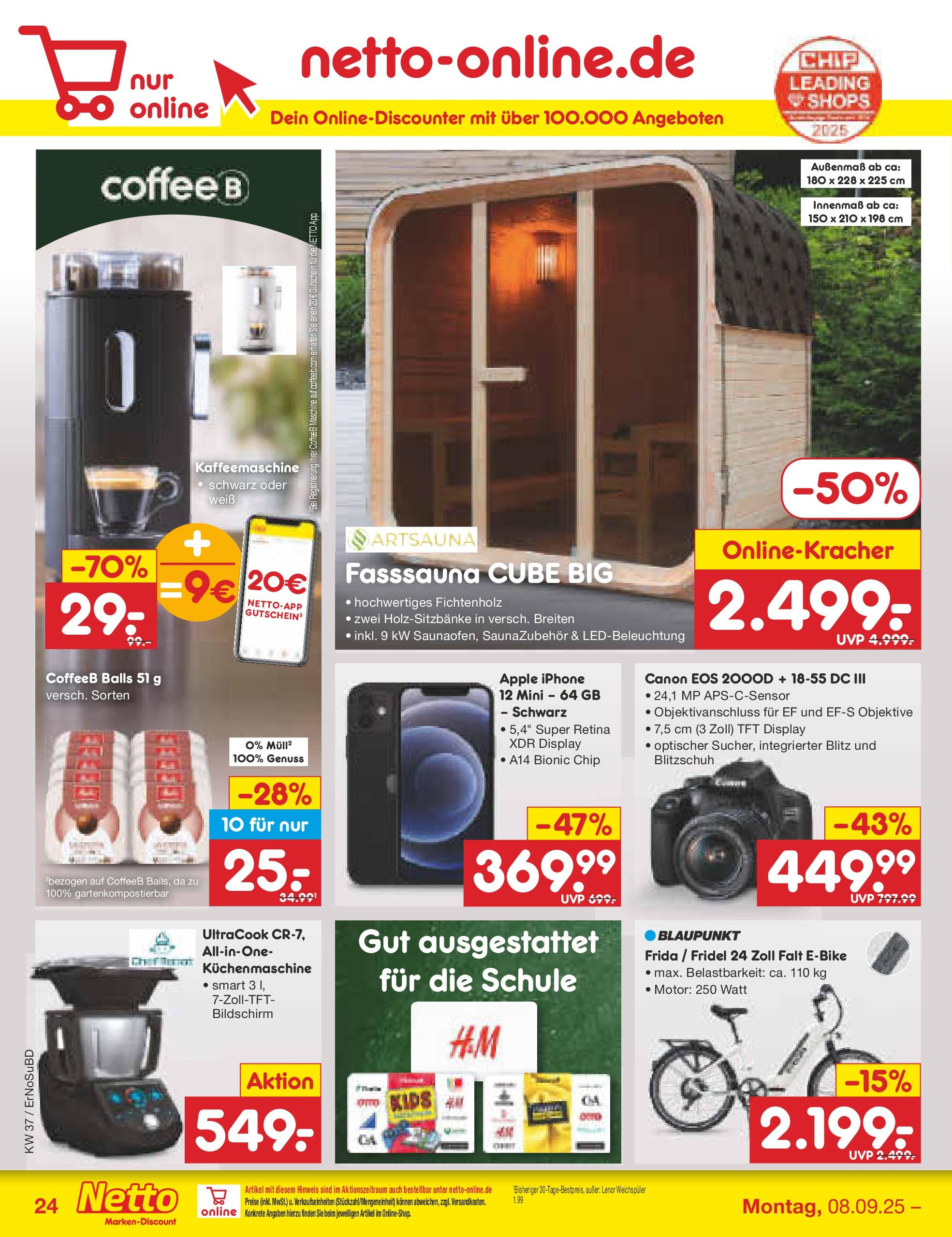 Netto Marken-Discount prospekt Weimar	 (ab 07.09.2025) » Angebote | Seite: 38 | Produkte: Lenor, Iphone, Apple, Bildschirm