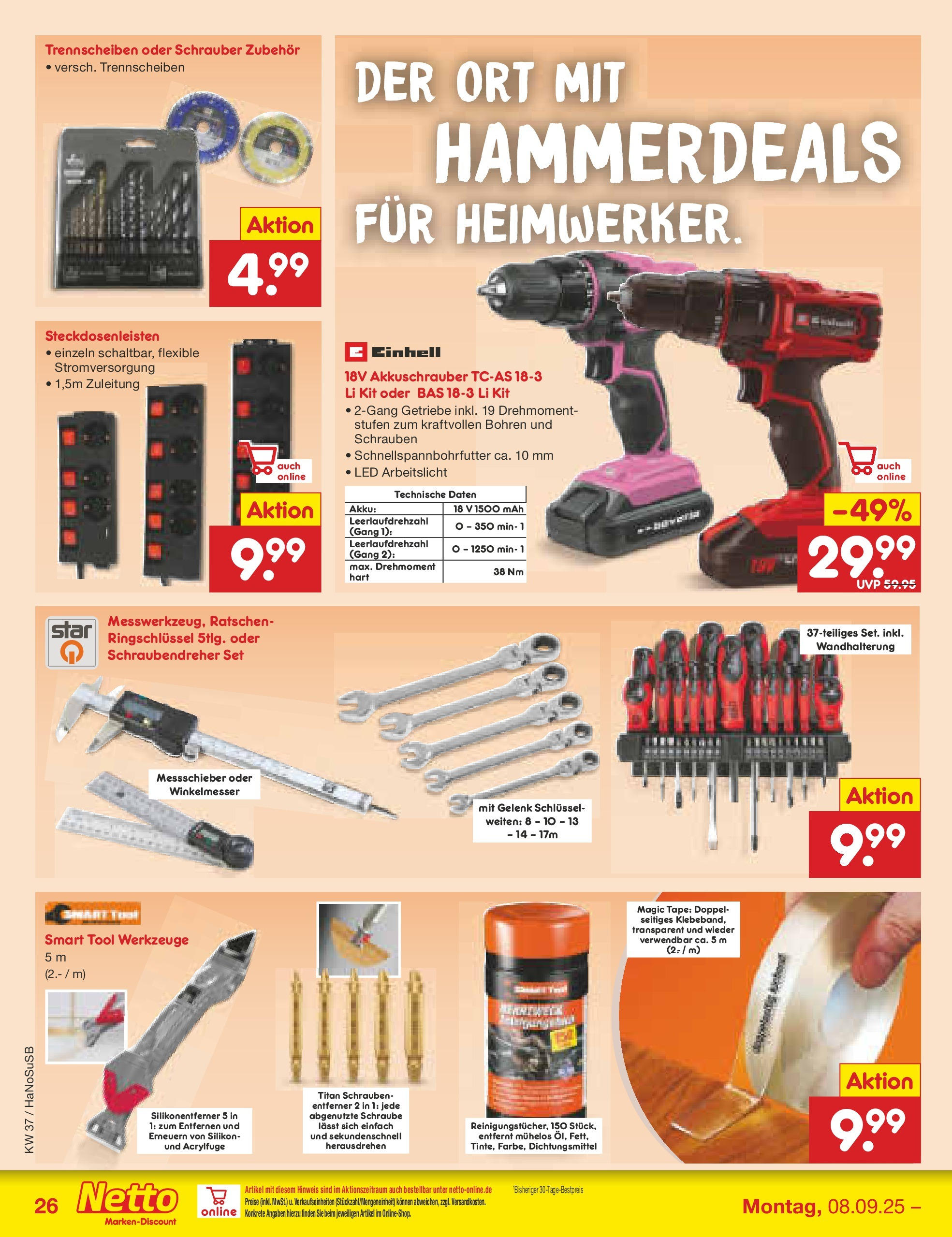 Netto Marken-Discount prospekt Wuppertal (ab 07.09.2025) » Angebote | Seite: 36 | Produkte: Akkuschrauber Netto Marken-Discount prospekt Wuppertal (ab 07.09.2025) » Angebote | Seite: 36 | Produkte: Akkuschrauber
