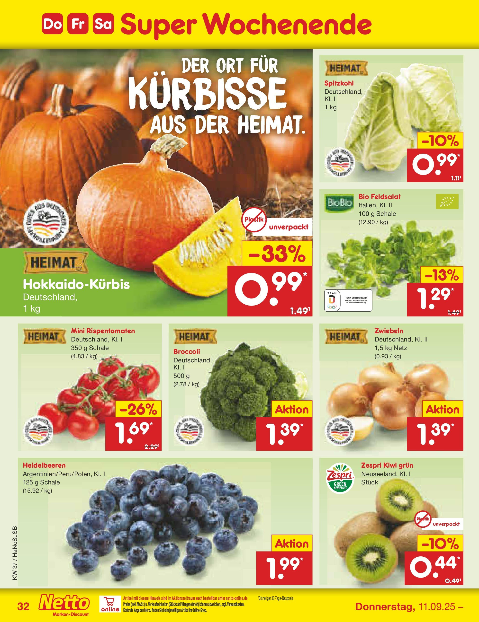 Netto Marken-Discount prospekt Wuppertal (ab 07.09.2025) » Angebote | Seite: 48 | Produkte: Heidelbeeren, Zwiebeln, Kiwi Netto Marken-Discount prospekt Wuppertal (ab 07.09.2025) » Angebote | Seite: 48 | Produkte: Heidelbeeren, Zwiebeln, Kiwi