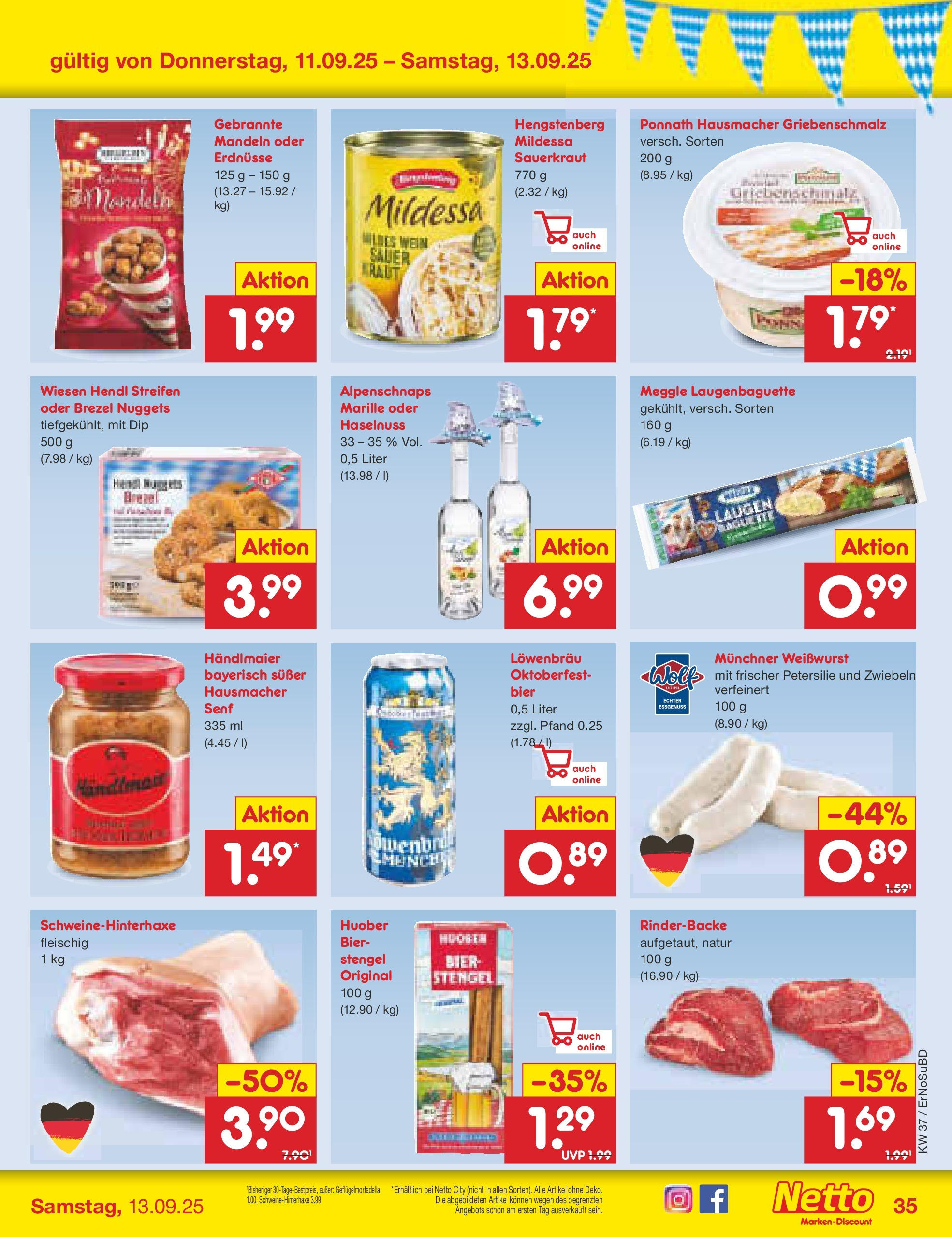 Netto Marken-Discount prospekt Weimar	 (ab 07.09.2025) » Angebote | Seite: 53 | Produkte: Baguette, Weißwurst, Mandeln, Petersilie