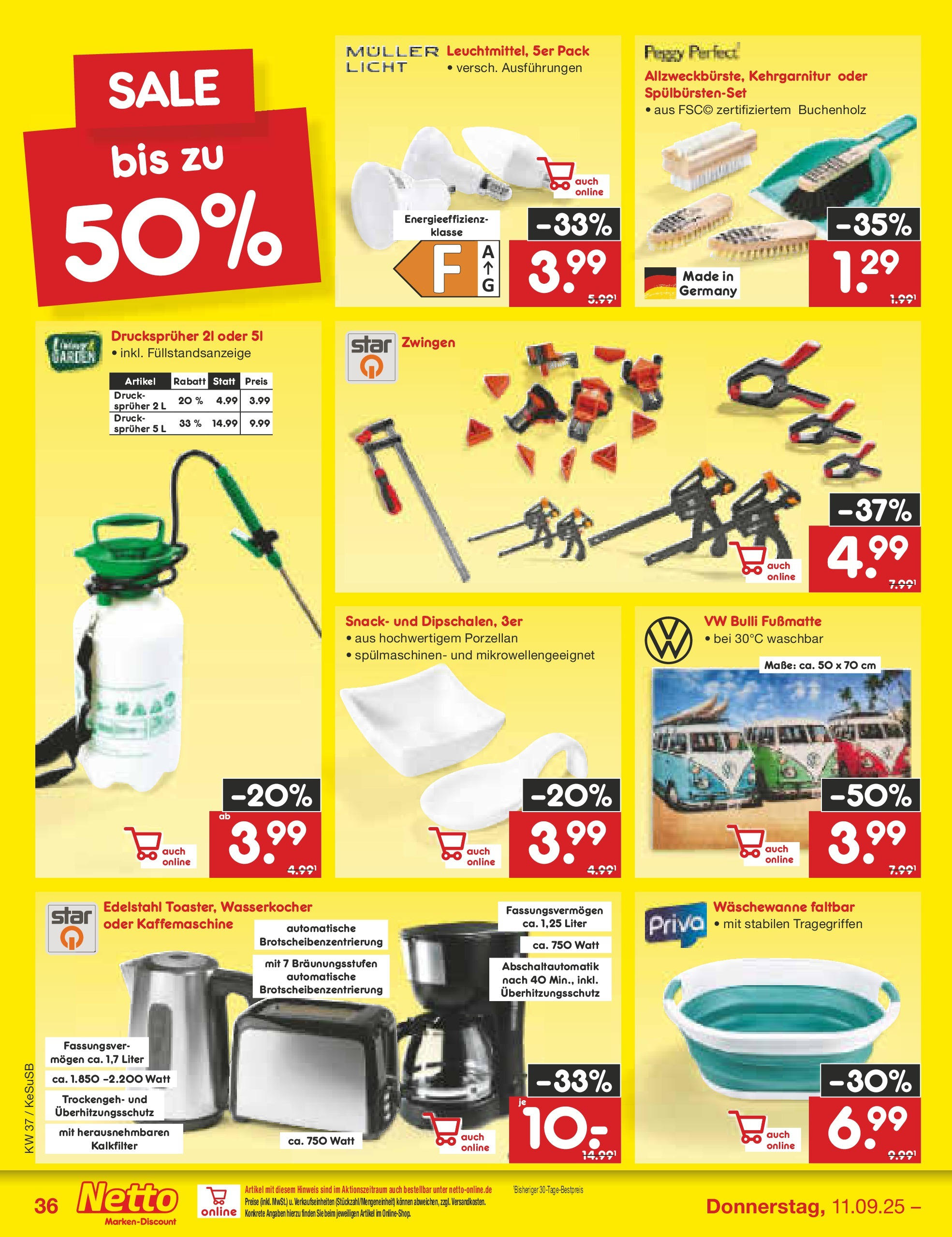 Netto Marken-Discount prospekt Kruft (ab 07.09.2025) » Angebote | Seite: 52 | Produkte: Wasserkocher, Fußmatte Netto Marken-Discount prospekt Kruft (ab 07.09.2025) » Angebote | Seite: 52 | Produkte: Wasserkocher, Fußmatte