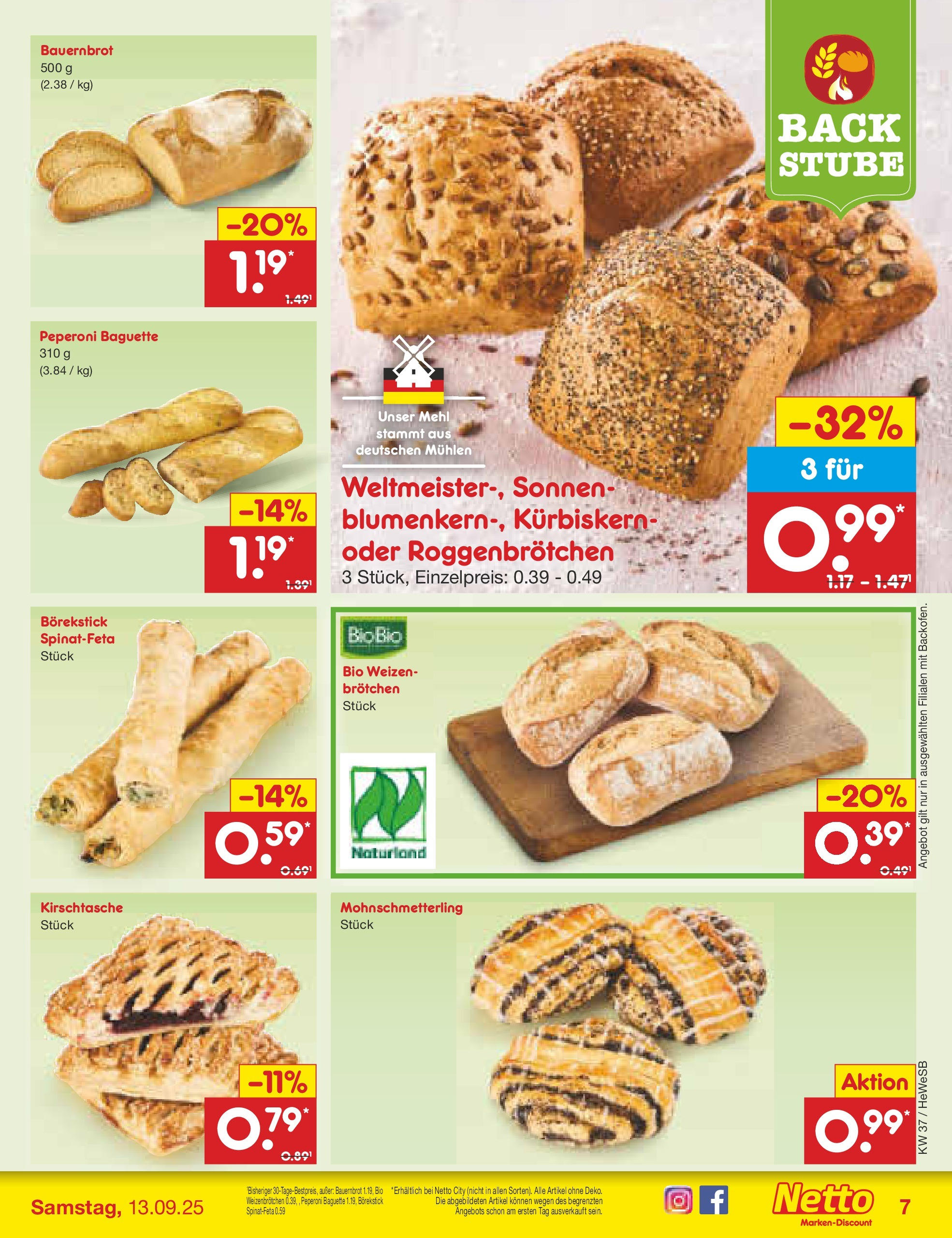 Netto Marken-Discount prospekt Brietlingen (ab 07.09.2025) » Angebote | Seite: 7 | Produkte: Mehl, Baguette Netto Marken-Discount prospekt Brietlingen (ab 07.09.2025) » Angebote | Seite: 7 | Produkte: Mehl, Baguette