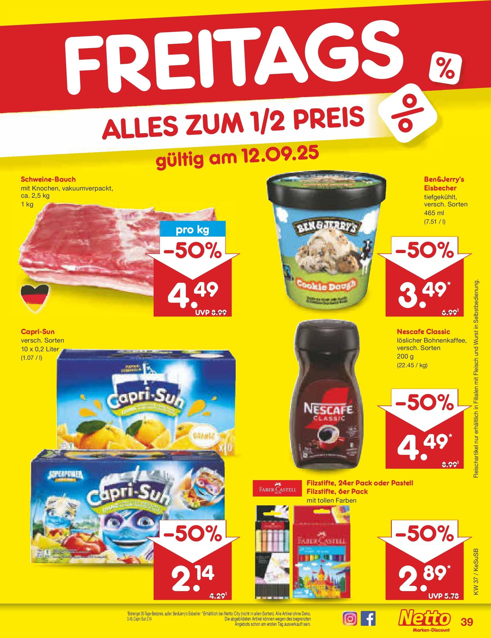 Netto Marken-Discount prospekt Kruft (ab 07.09.2025) » Angebote | Seite: 55 | Produkte: Capri sun, Schweinebauch, Wurst, Fleisch Netto Marken-Discount prospekt Kruft (ab 07.09.2025) » Angebote | Seite: 55 | Produkte: Capri sun, Schweinebauch, Wurst, Fleisch