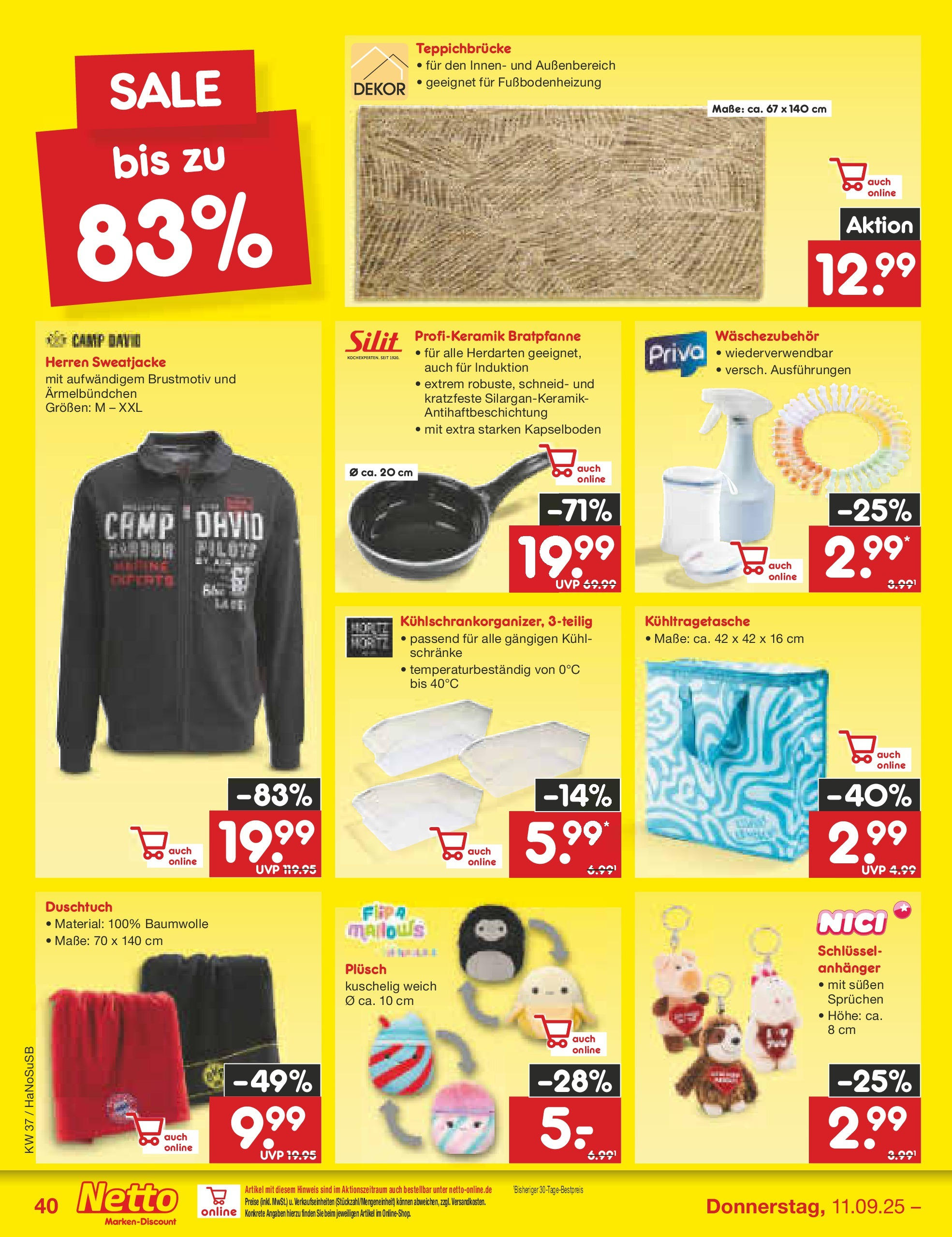 Netto Marken-Discount prospekt Wuppertal (ab 07.09.2025) » Angebote | Seite: 58 | Produkte: Sweatjacke Netto Marken-Discount prospekt Wuppertal (ab 07.09.2025) » Angebote | Seite: 58 | Produkte: Sweatjacke