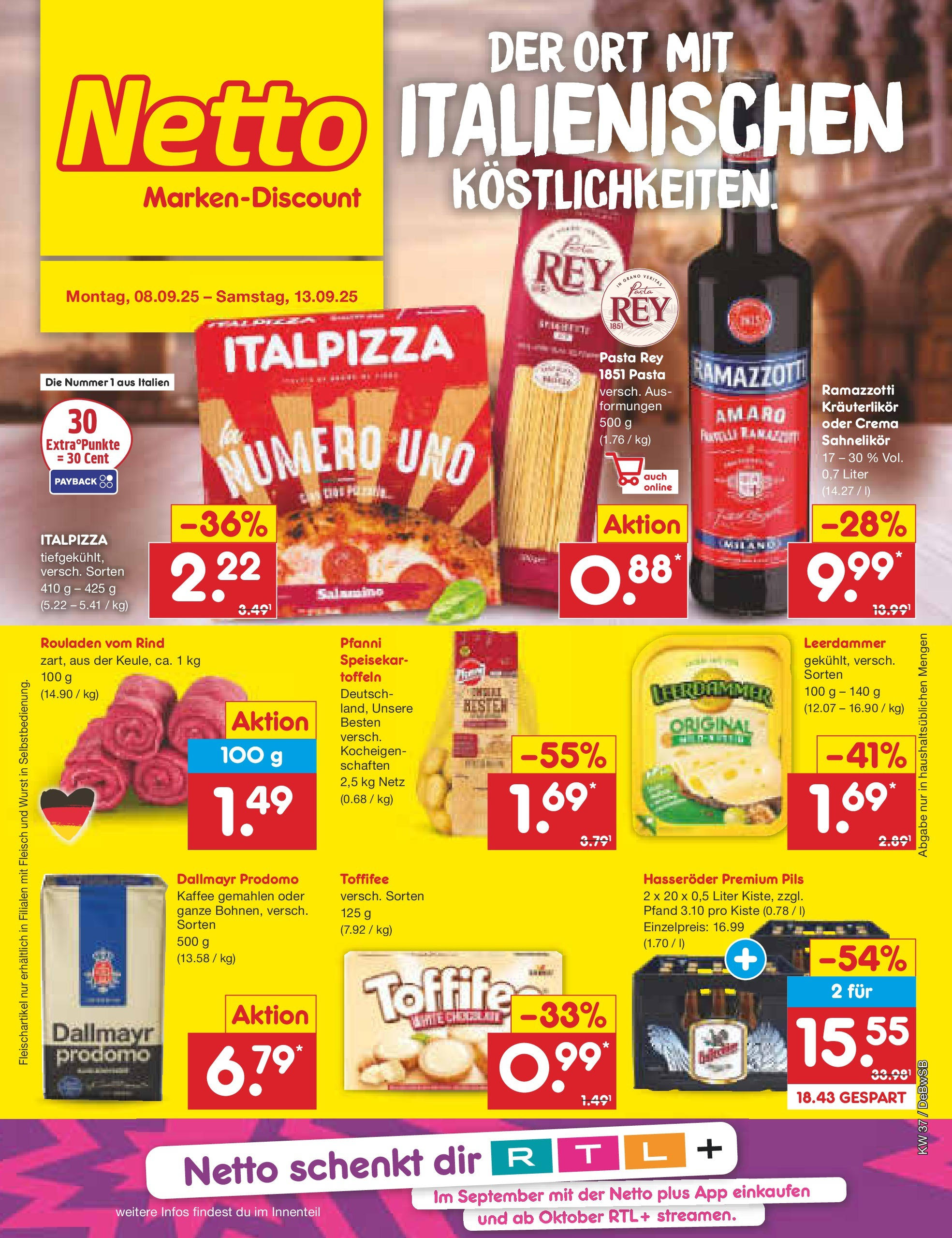 Netto Marken-Discount prospekt Waiblingen-Bittenfeld (ab 08.09.2025) » Angebote | Seite: 1 | Produkte: Dallmayr, Wurst, Hasseröder, Dallmayr prodomo Netto Marken-Discount prospekt Waiblingen-Bittenfeld (ab 08.09.2025) » Angebote | Seite: 1 | Produkte: Dallmayr, Wurst, Hasseröder, Dallmayr prodomo