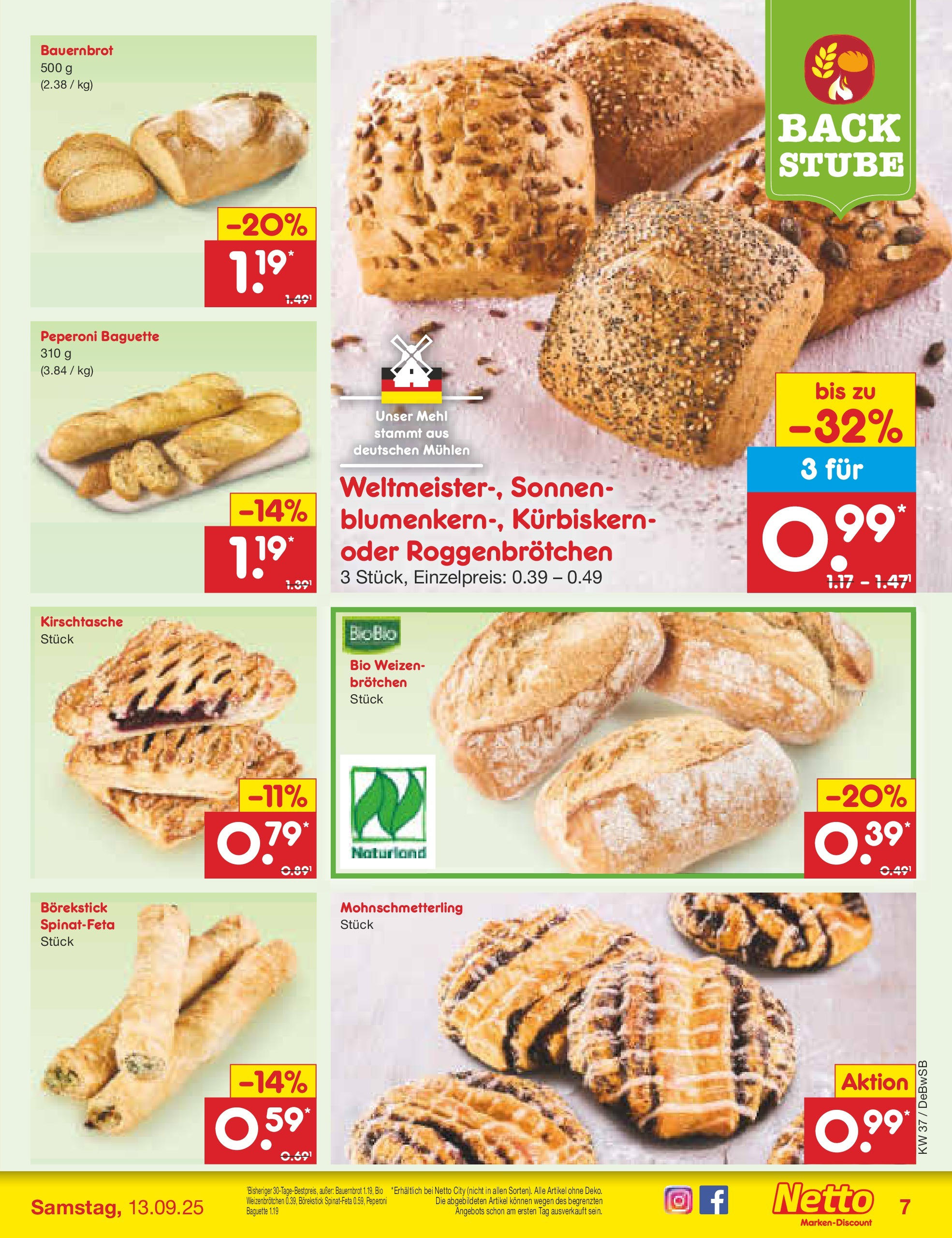 Netto Marken-Discount prospekt Waiblingen-Bittenfeld (ab 08.09.2025) » Angebote | Seite: 7 | Produkte: Mehl, Baguette Netto Marken-Discount prospekt Waiblingen-Bittenfeld (ab 08.09.2025) » Angebote | Seite: 7 | Produkte: Mehl, Baguette