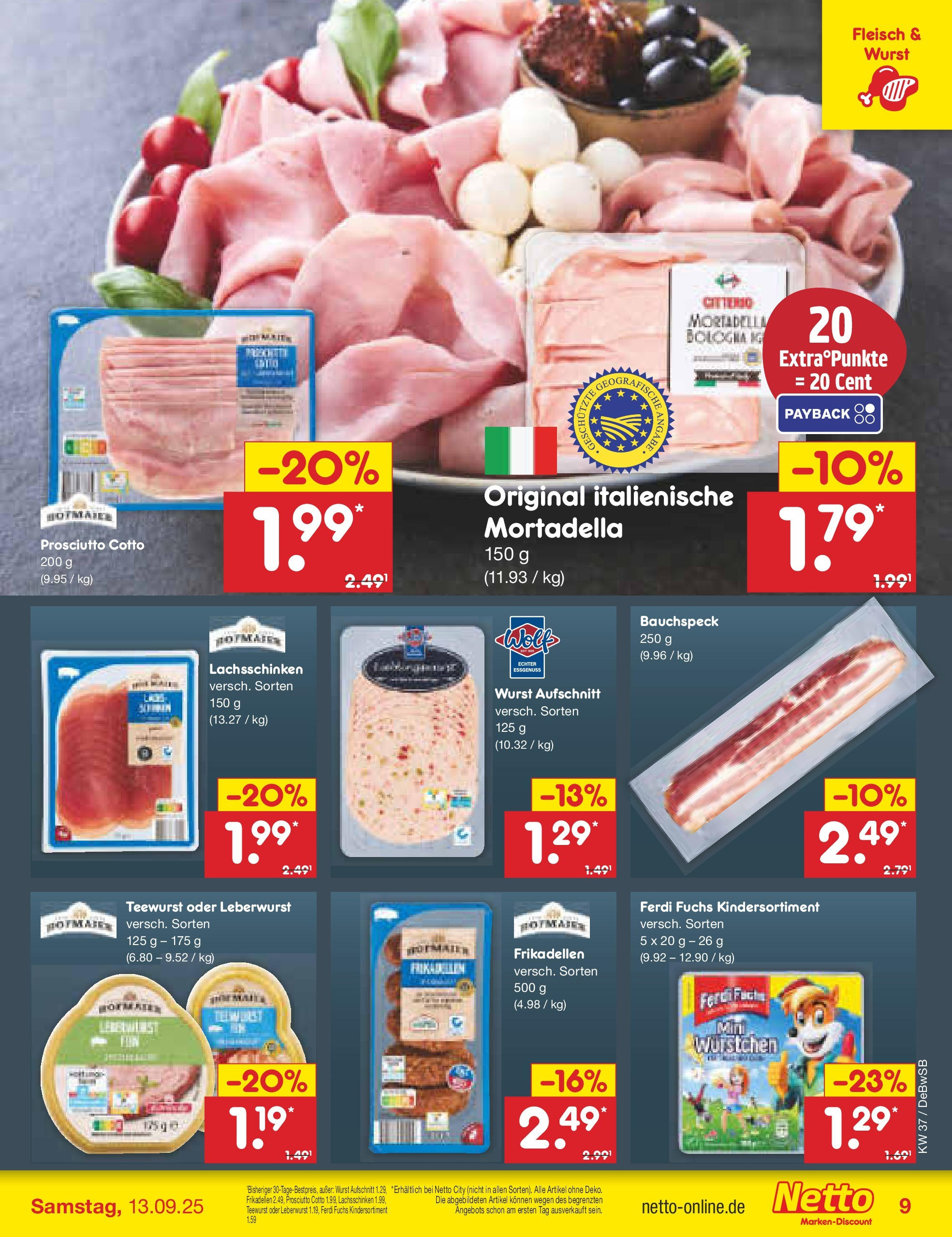 Netto Marken-Discount prospekt Waiblingen-Bittenfeld (ab 08.09.2025) » Angebote | Seite: 9 | Produkte: Wurst, Fleisch Netto Marken-Discount prospekt Waiblingen-Bittenfeld (ab 08.09.2025) » Angebote | Seite: 9 | Produkte: Wurst, Fleisch