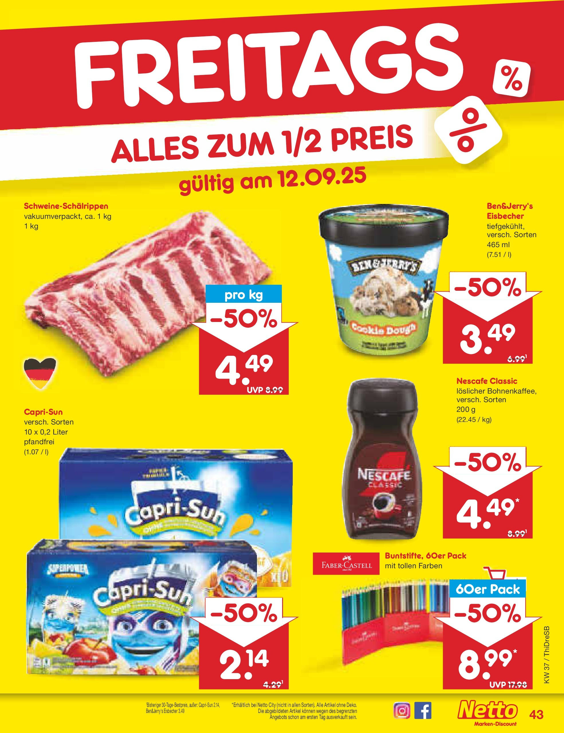 Netto Marken-Discount prospekt Dresden	 (ab 07.09.2025) » Angebote | Seite: 63 | Produkte: Nescafe, Capri sun, Nescafe classic