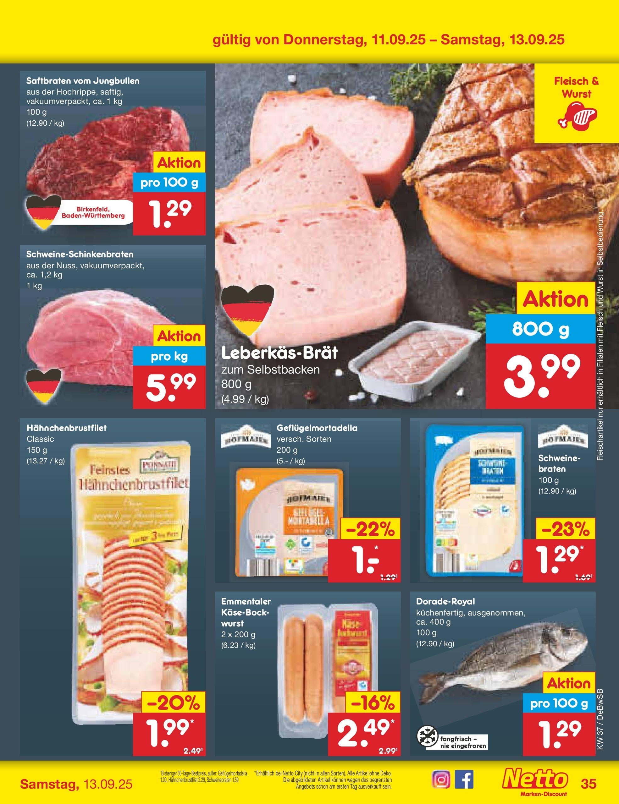 Netto Marken-Discount prospekt Waiblingen-Bittenfeld (ab 08.09.2025) » Angebote | Seite: 51 | Produkte: Wurst, Fleisch Netto Marken-Discount prospekt Waiblingen-Bittenfeld (ab 08.09.2025) » Angebote | Seite: 51 | Produkte: Wurst, Fleisch