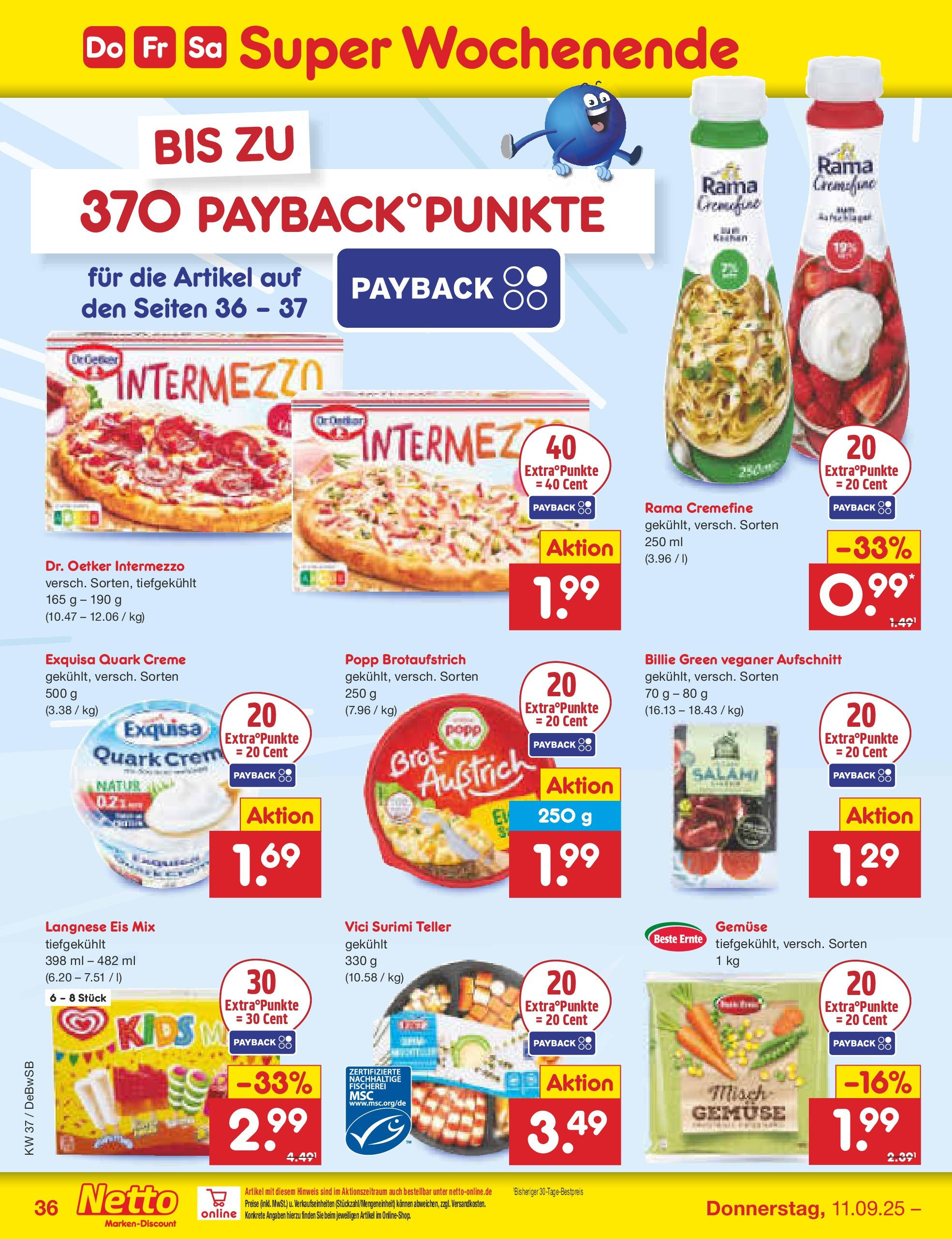 Netto Marken-Discount prospekt Waiblingen-Bittenfeld (ab 08.09.2025) » Angebote | Seite: 52 | Produkte: Creme, Exquisa, Gemüse, Eis Netto Marken-Discount prospekt Waiblingen-Bittenfeld (ab 08.09.2025) » Angebote | Seite: 52 | Produkte: Creme, Exquisa, Gemüse, Eis