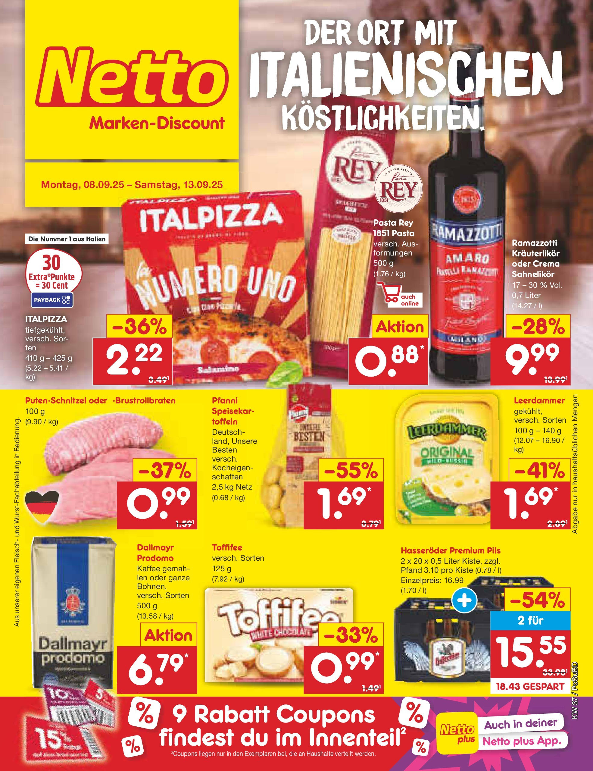 Netto Marken-Discount prospekt Regensburg (ab 08.09.2025) » Angebote | Seite: 1 | Produkte: Kaffee, Dallmayr, Putenschnitzel, Hasseröder Netto Marken-Discount prospekt Regensburg (ab 08.09.2025) » Angebote | Seite: 1 | Produkte: Kaffee, Dallmayr, Putenschnitzel, Hasseröder