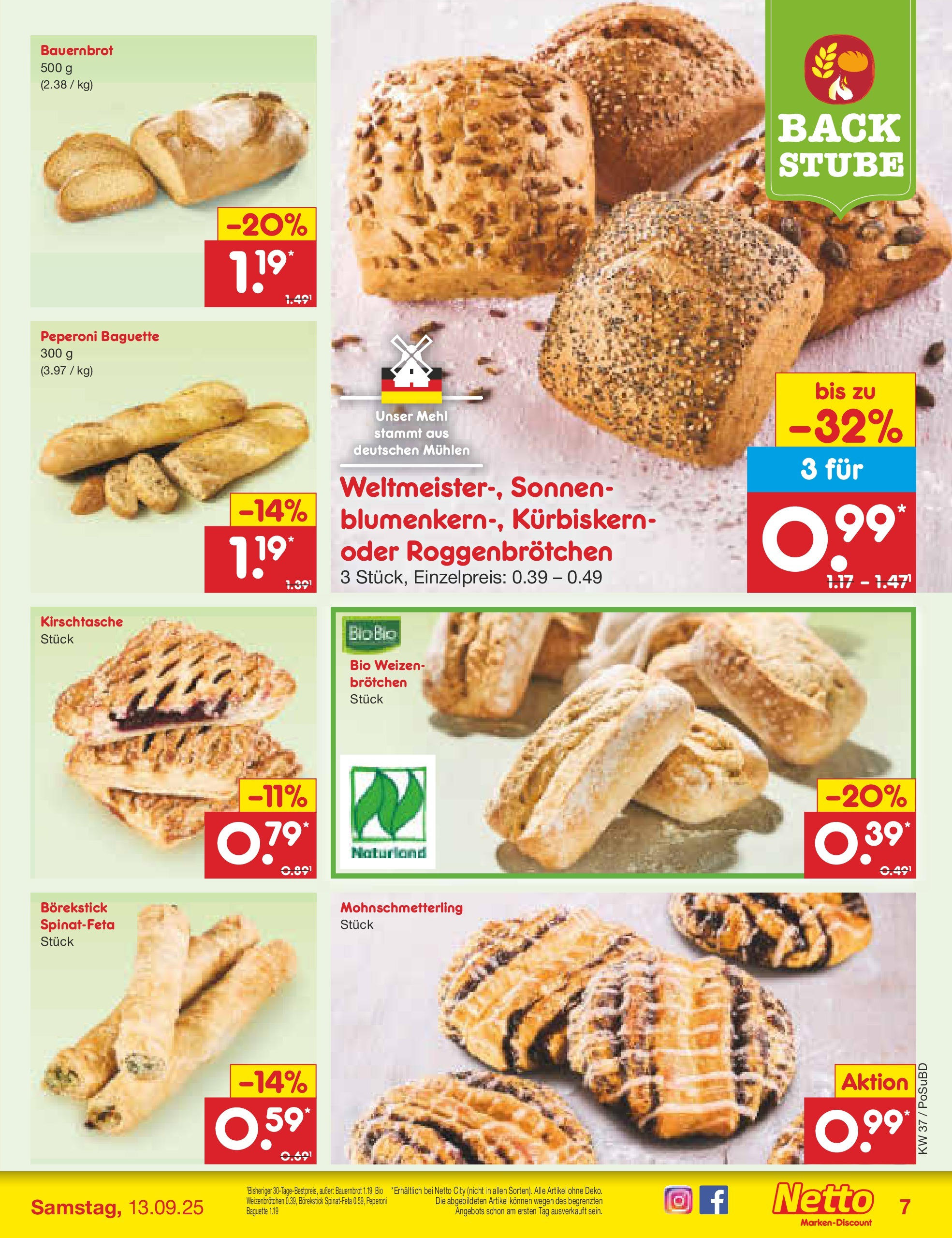 Netto Marken-Discount prospekt Regensburg (ab 08.09.2025) » Angebote | Seite: 7 | Produkte: Mehl, Baguette Netto Marken-Discount prospekt Regensburg (ab 08.09.2025) » Angebote | Seite: 7 | Produkte: Mehl, Baguette