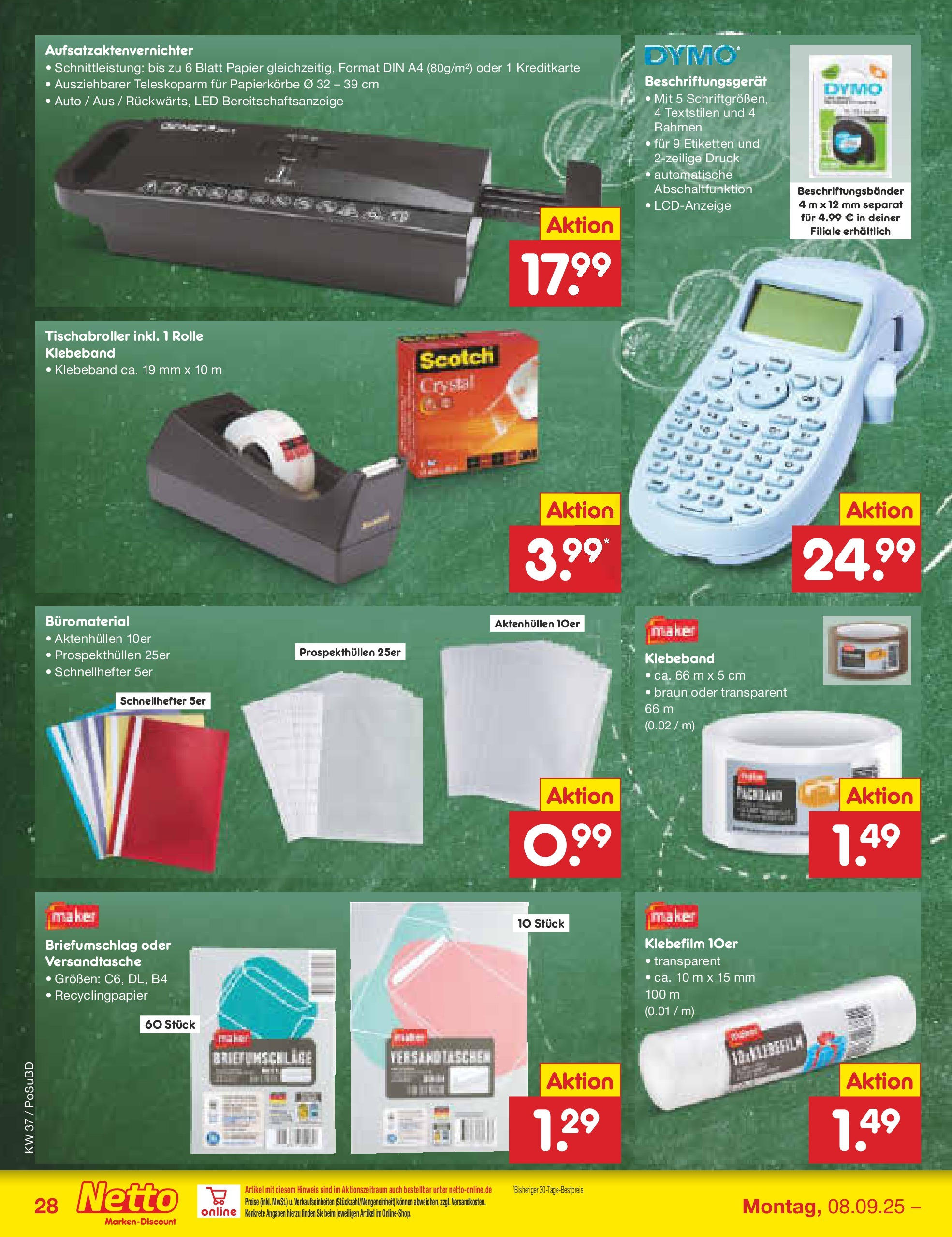 Netto Marken-Discount prospekt Regensburg (ab 08.09.2025) » Angebote | Seite: 38 Netto Marken-Discount prospekt Regensburg (ab 08.09.2025) » Angebote | Seite: 38