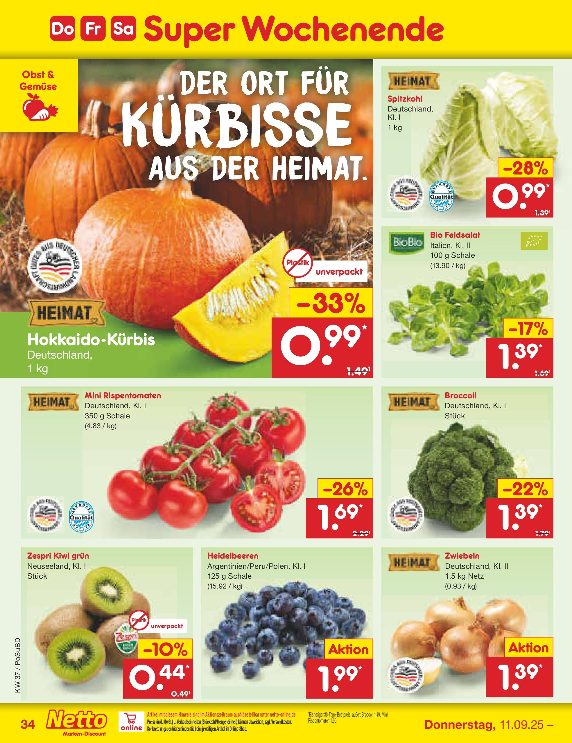 Netto Marken-Discount prospekt Regensburg (ab 08.09.2025) » Angebote | Seite: 50 | Produkte: Heidelbeeren, Gemüse, Obst, Kiwi Netto Marken-Discount prospekt Regensburg (ab 08.09.2025) » Angebote | Seite: 50 | Produkte: Heidelbeeren, Gemüse, Obst, Kiwi