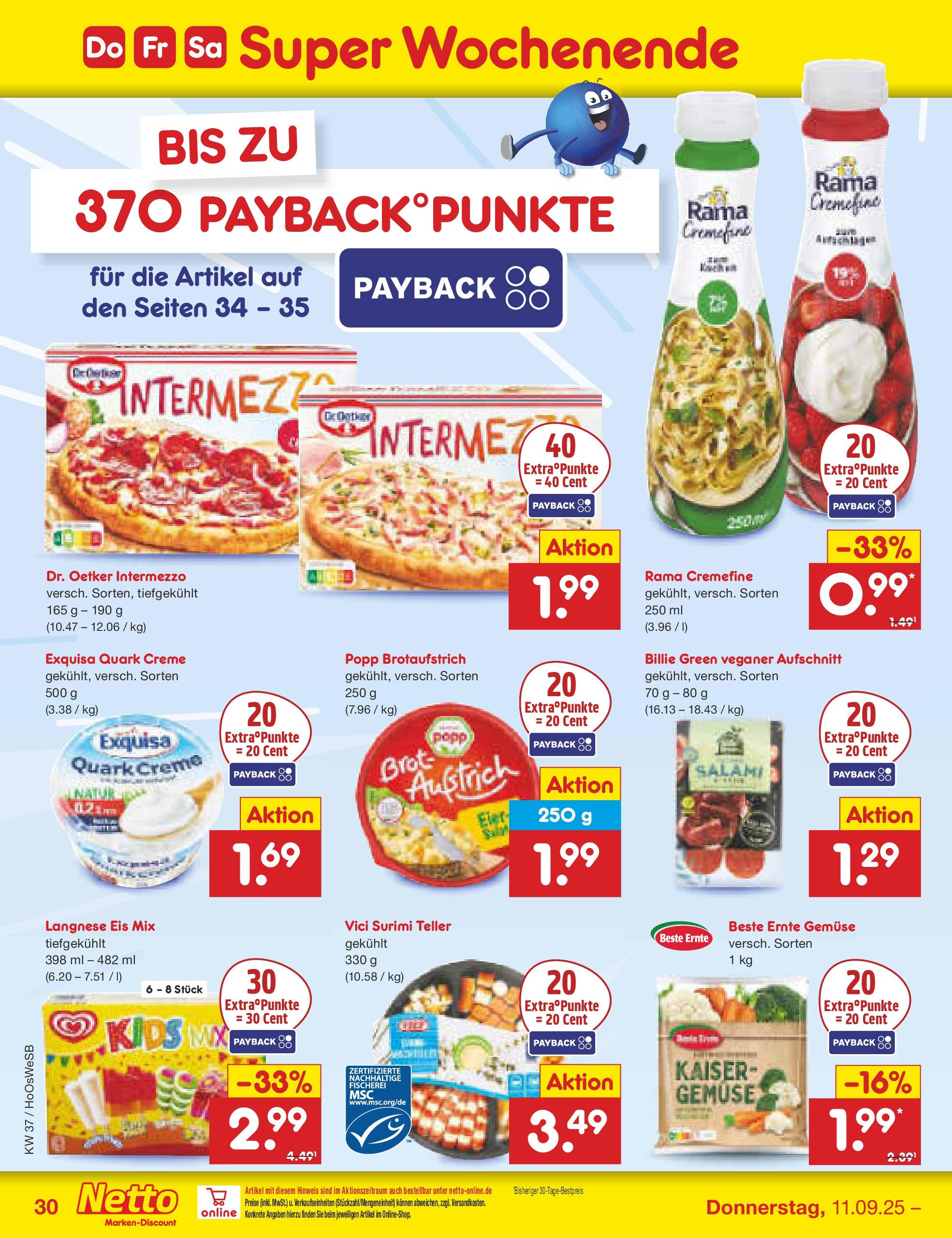 Netto Marken-Discount prospekt Hannover	 (ab 07.09.2025) » Angebote | Seite: 42 | Produkte: Langnese, Quark, Creme, Exquisa