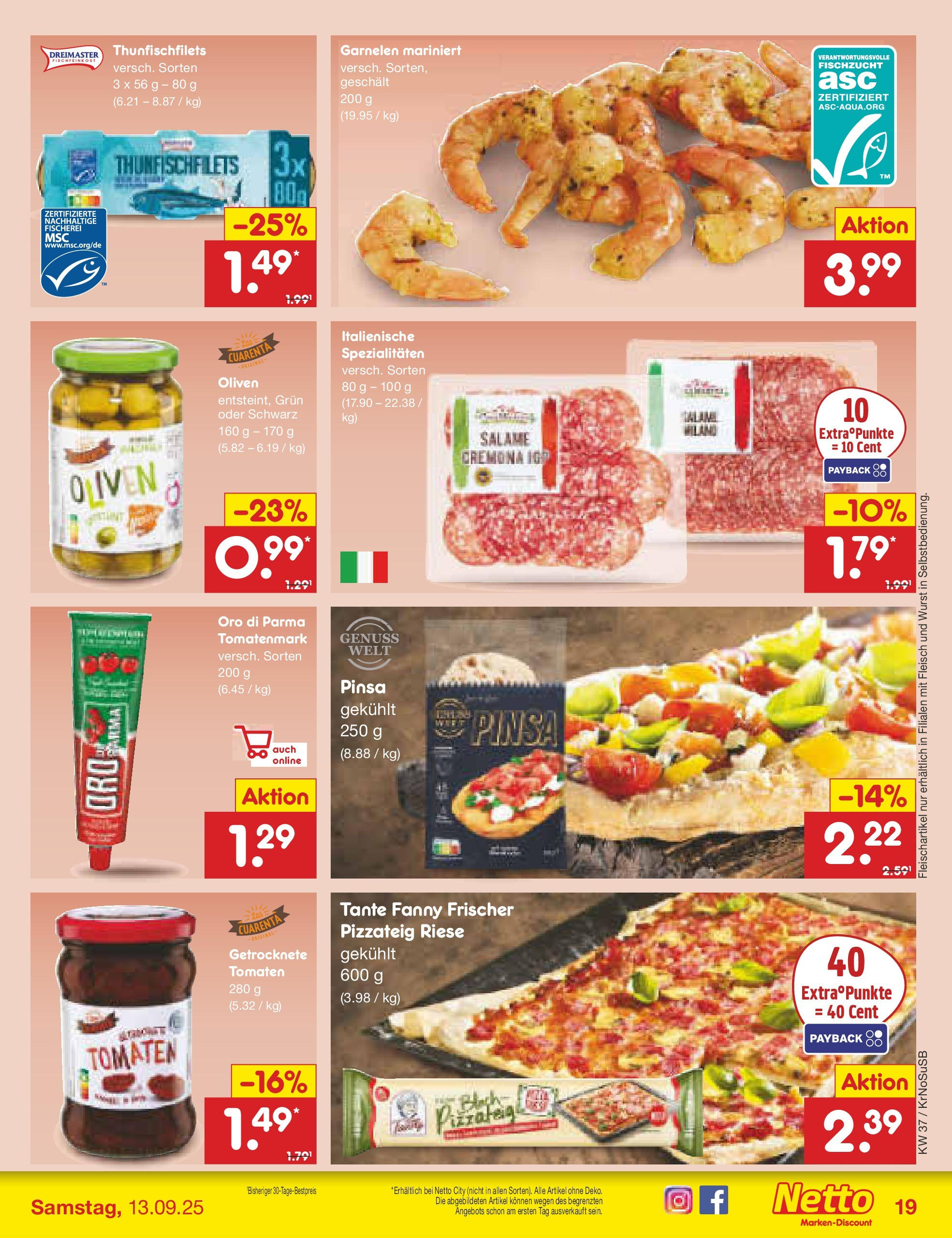 Netto Marken-Discount prospekt Duisburg	 (ab 08.09.2025) » Angebote | Seite: 21 | Produkte: Tomaten, Garnelen, Wurst, Fleisch