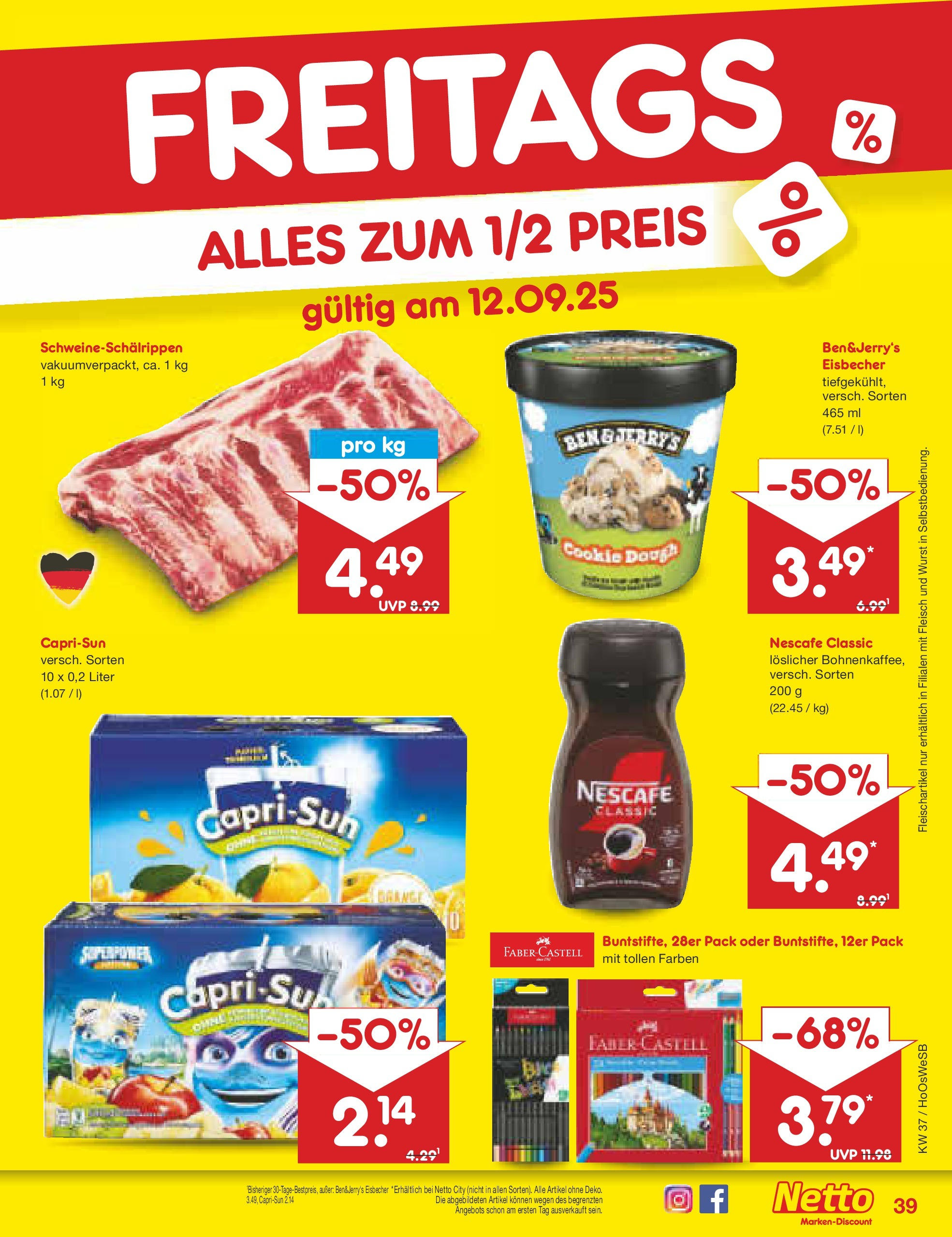 Netto Marken-Discount prospekt Hannover	 (ab 07.09.2025) » Angebote | Seite: 51 | Produkte: Nescafe, Nescafe classic, Wurst, Fleisch
