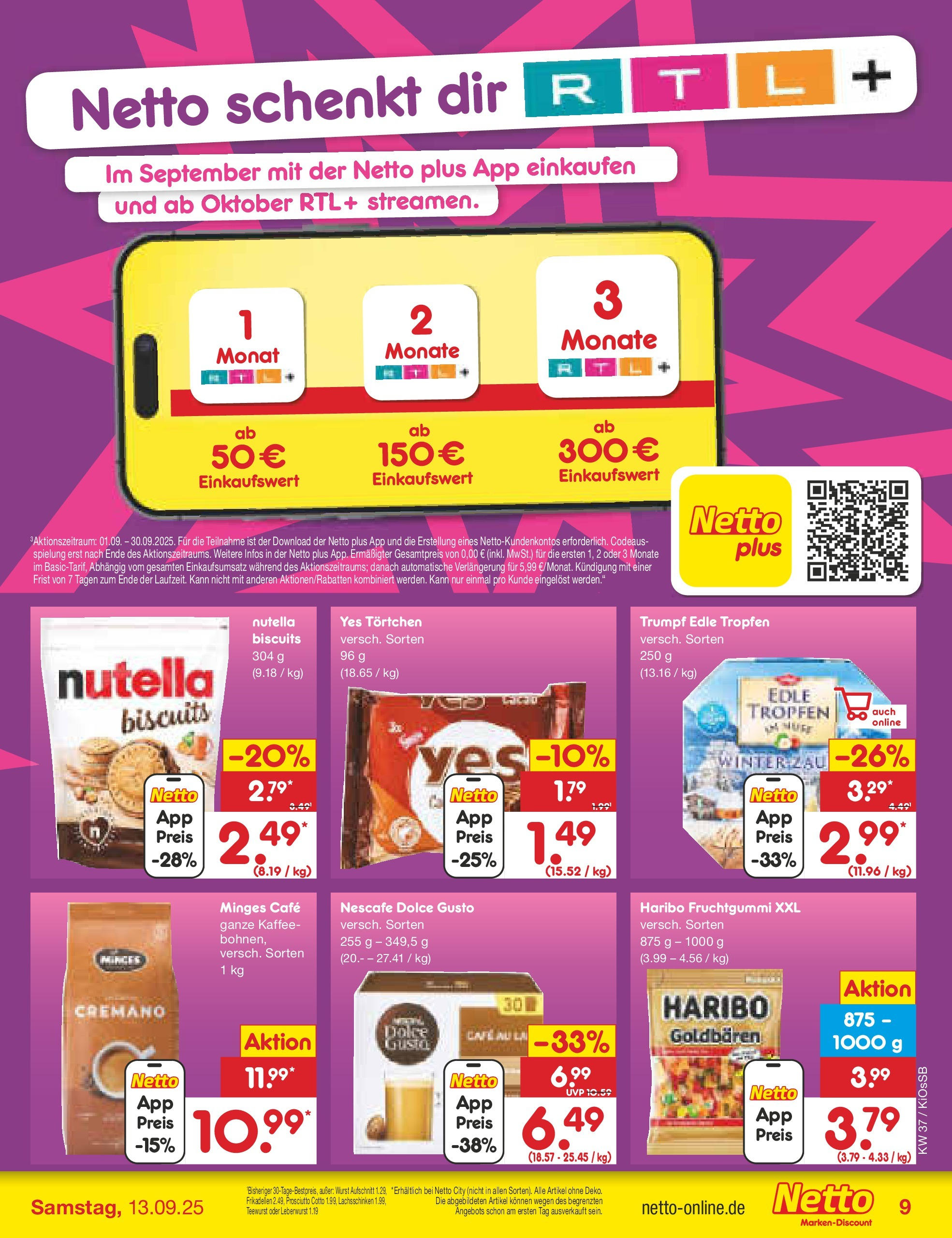 Netto Marken-Discount prospekt Oberasbach (ab 07.09.2025) » Angebote | Seite: 9 | Produkte: Nescafe, Haribo, Kaffee, Wurst Netto Marken-Discount prospekt Oberasbach (ab 07.09.2025) » Angebote | Seite: 9 | Produkte: Nescafe, Haribo, Kaffee, Wurst