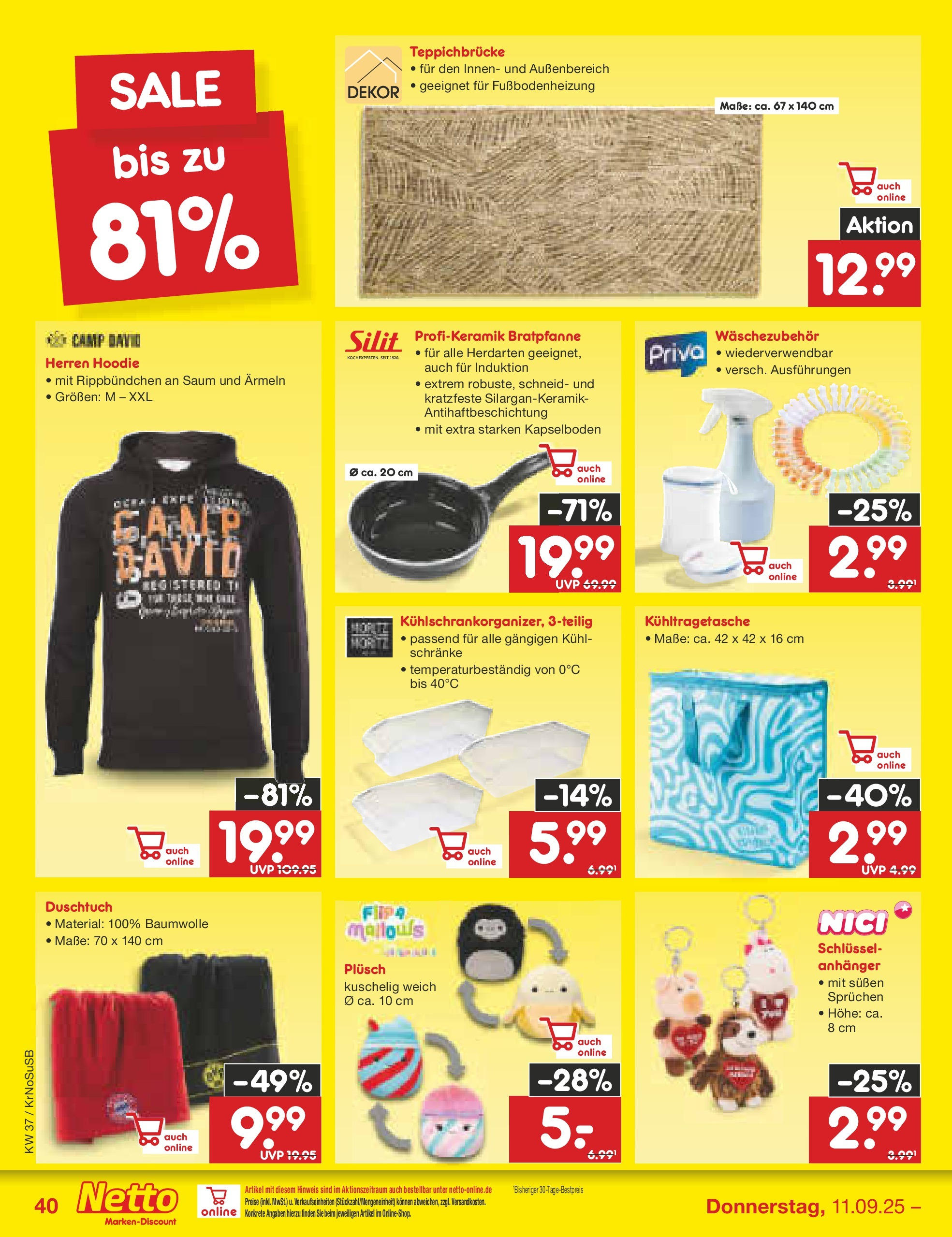 Netto Marken-Discount prospekt Duisburg	 (ab 08.09.2025) » Angebote | Seite: 58 | Produkte: Hoodie
