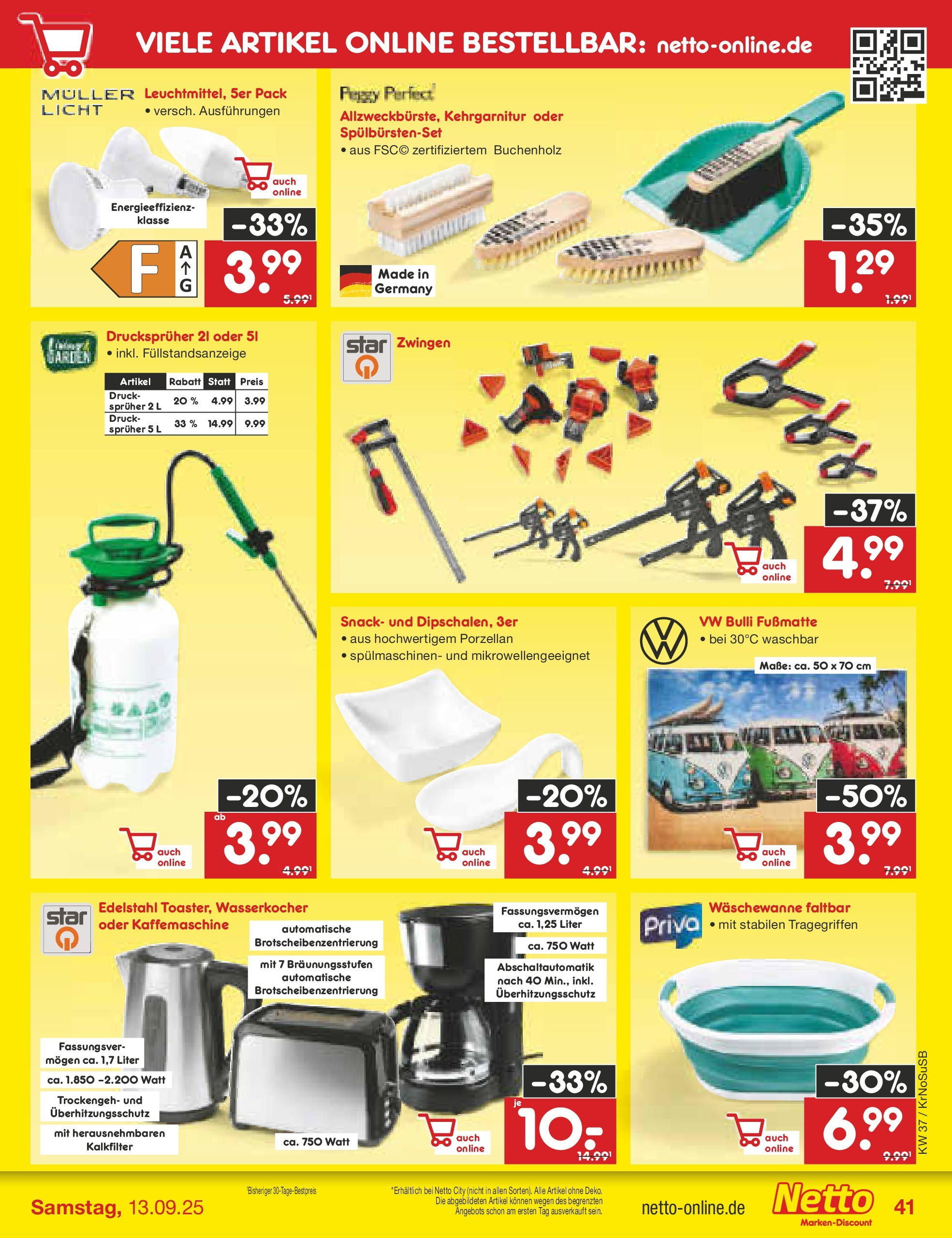 Netto Marken-Discount prospekt Duisburg	 (ab 08.09.2025) » Angebote | Seite: 59 | Produkte: Wasserkocher, Fußmatte