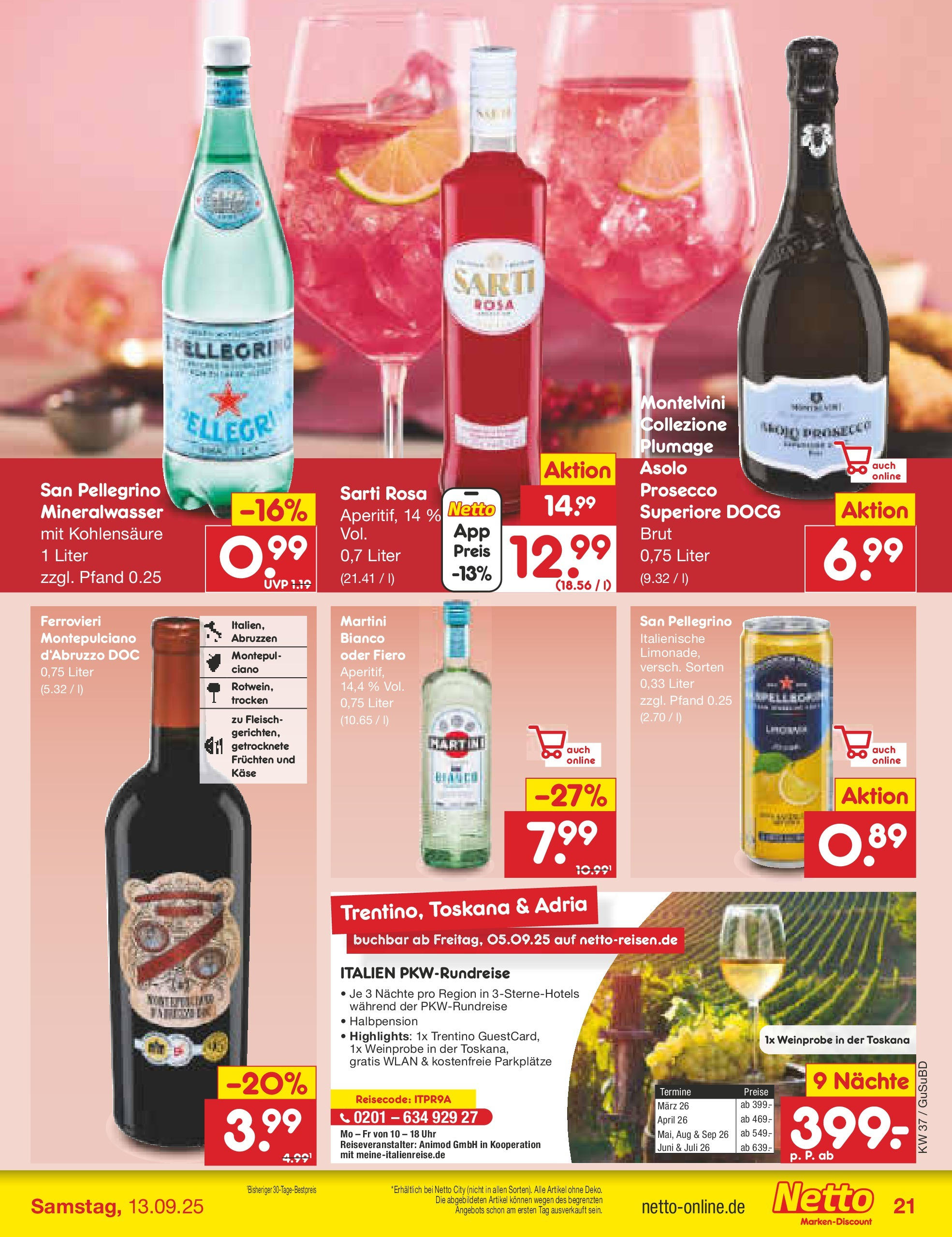 Netto Marken-Discount prospekt Glauchau	 (ab 07.09.2025) » Angebote | Seite: 27 | Produkte: Martini, Käse, Prosecco, Uhr