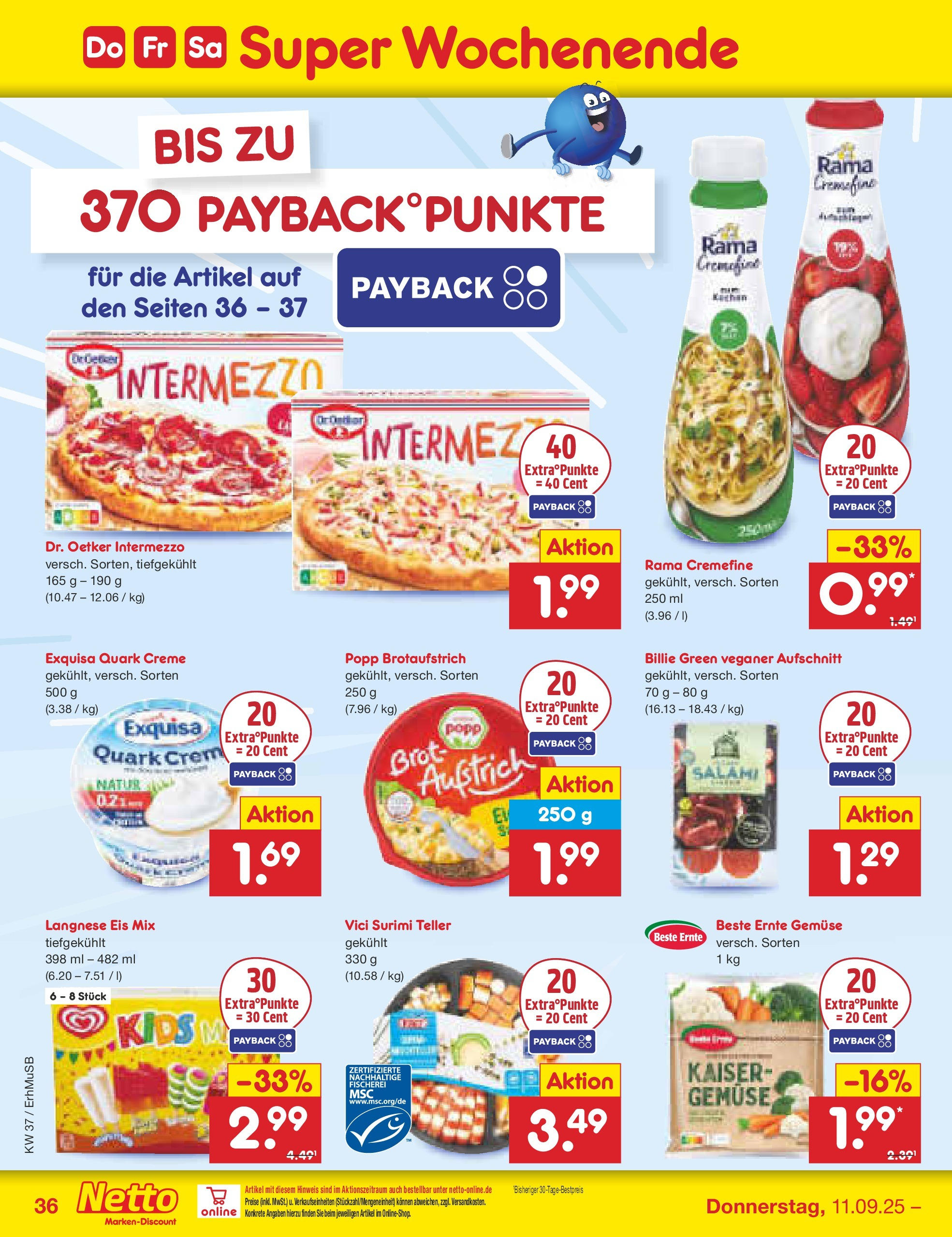 Netto Marken-Discount prospekt München (ab 08.09.2025) » Angebote | Seite: 52 | Produkte: Quark, Rama cremefine, Gemüse, Brot Netto Marken-Discount prospekt München (ab 08.09.2025) » Angebote | Seite: 52 | Produkte: Quark, Rama cremefine, Gemüse, Brot