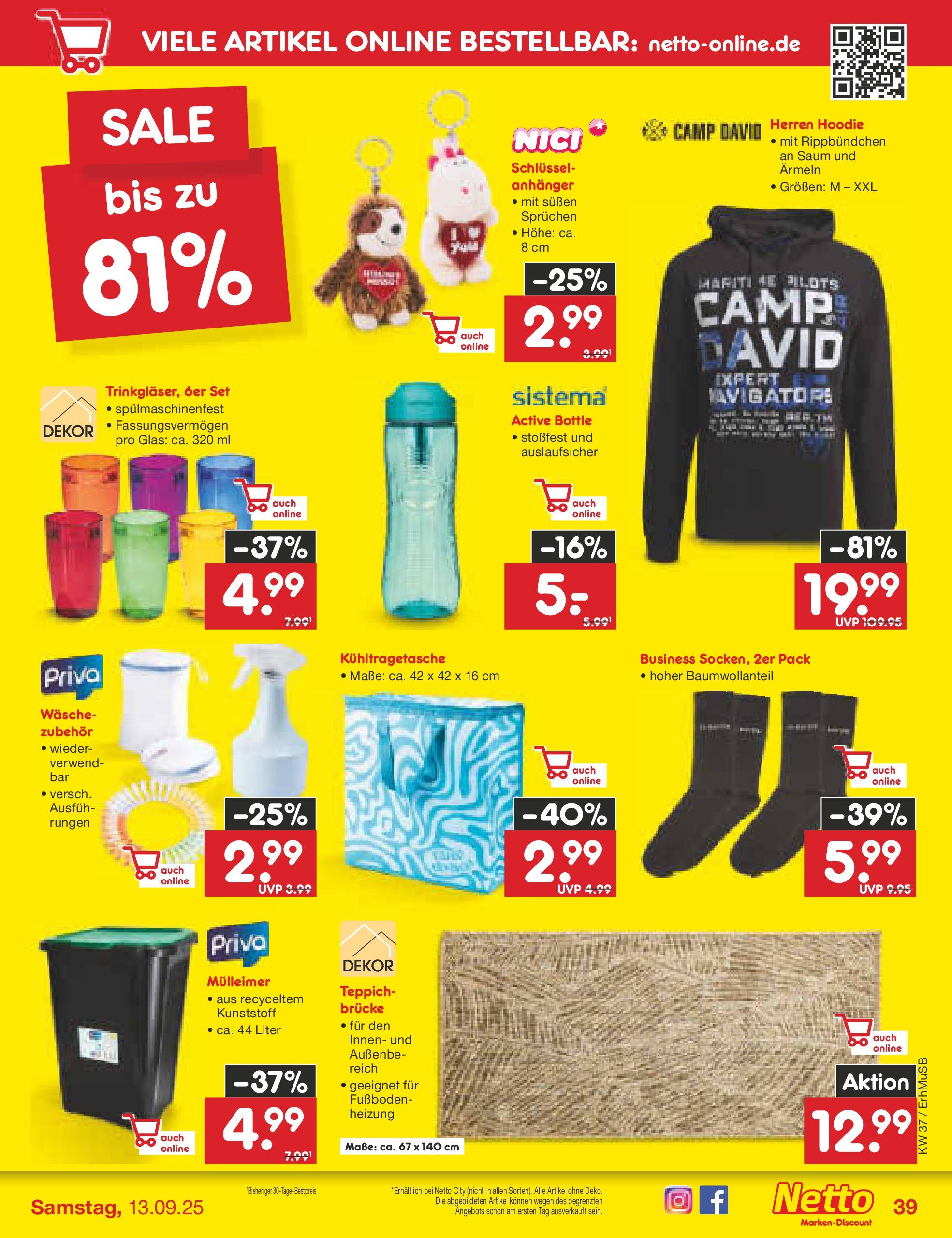 Netto Marken-Discount prospekt München (ab 08.09.2025) » Angebote | Seite: 55 | Produkte: Hoodie, Teppich Netto Marken-Discount prospekt München (ab 08.09.2025) » Angebote | Seite: 55 | Produkte: Hoodie, Teppich