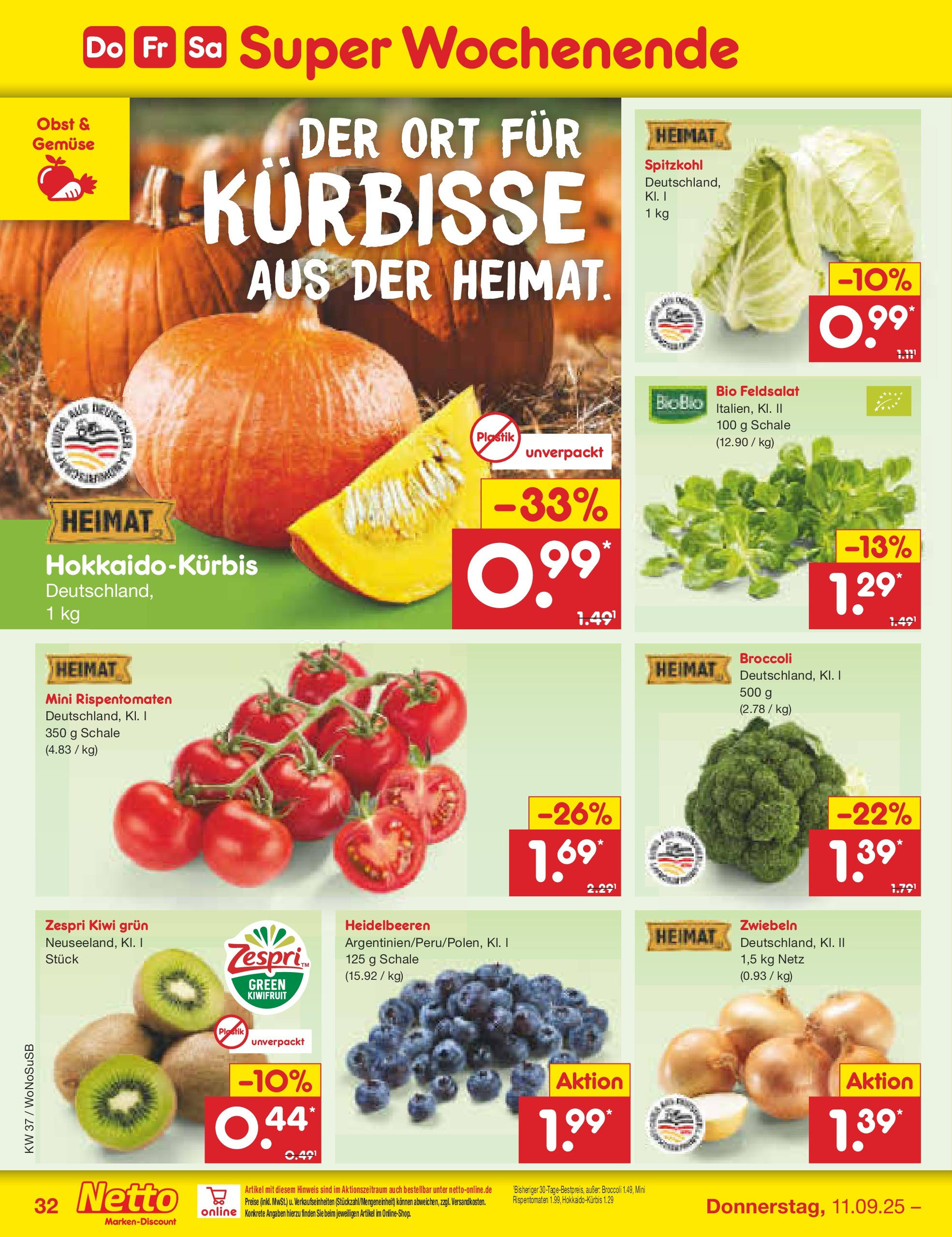Netto Marken-Discount prospekt Mannheim (ab 07.09.2025) » Angebote | Seite: 48 | Produkte: Zwiebeln, Gemüse, Obst, Kiwi Netto Marken-Discount prospekt Mannheim (ab 07.09.2025) » Angebote | Seite: 48 | Produkte: Zwiebeln, Gemüse, Obst, Kiwi