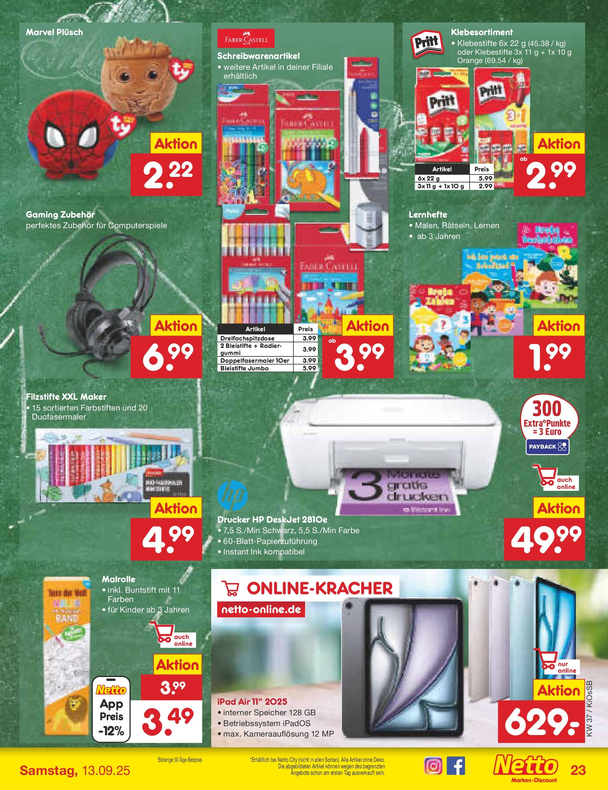 Netto Marken-Discount prospekt Oberasbach (ab 07.09.2025) » Angebote | Seite: 33 | Produkte: HP, Ipad, Drucker Netto Marken-Discount prospekt Oberasbach (ab 07.09.2025) » Angebote | Seite: 33 | Produkte: HP, Ipad, Drucker