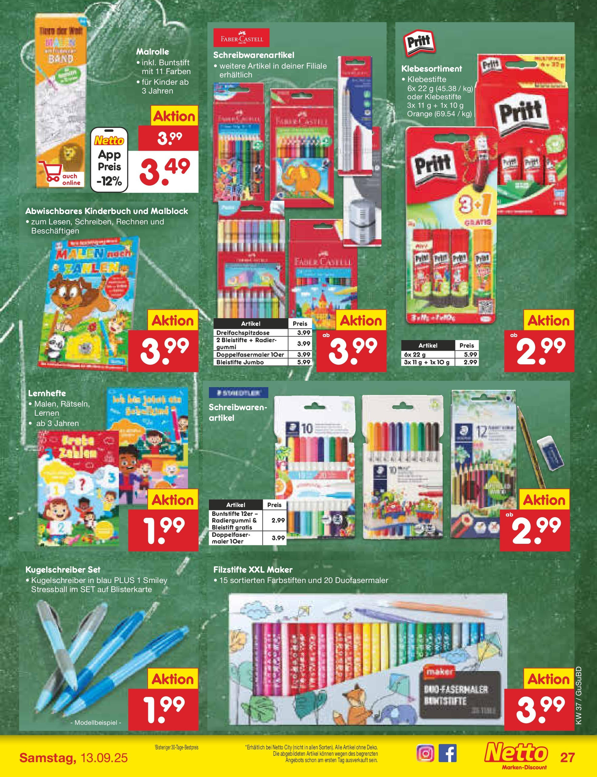 Netto Marken-Discount prospekt Glauchau	 (ab 07.09.2025) » Angebote | Seite: 37