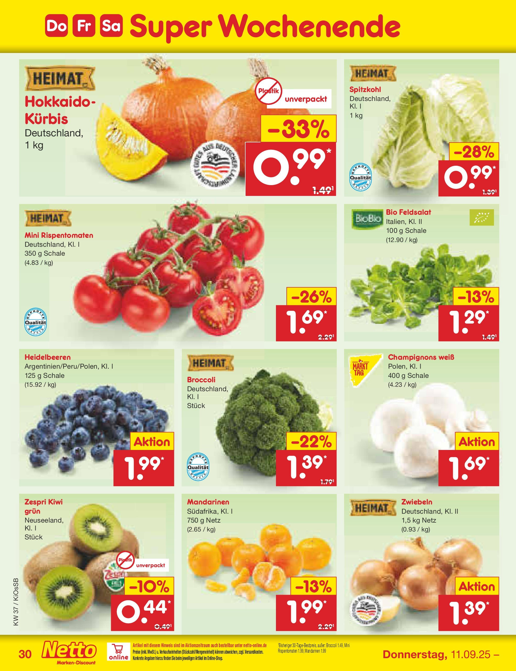Netto Marken-Discount prospekt Oberasbach (ab 07.09.2025) » Angebote | Seite: 46 | Produkte: Mandarinen, Champignons, Kürbis, Kiwi Netto Marken-Discount prospekt Oberasbach (ab 07.09.2025) » Angebote | Seite: 46 | Produkte: Mandarinen, Champignons, Kürbis, Kiwi