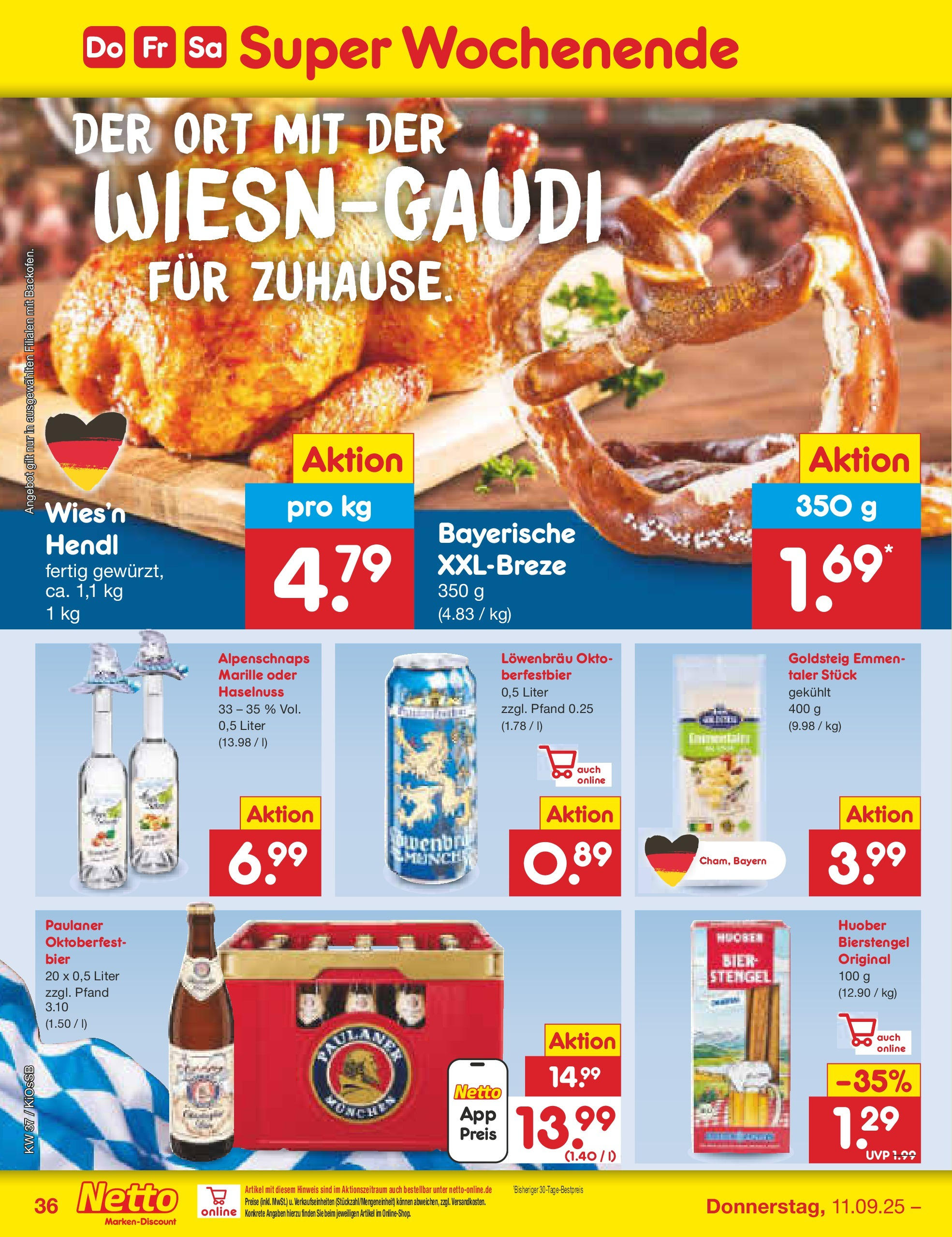 Netto Marken-Discount prospekt Oberasbach (ab 07.09.2025) » Angebote | Seite: 56 | Produkte: Bier, Paulaner Netto Marken-Discount prospekt Oberasbach (ab 07.09.2025) » Angebote | Seite: 56 | Produkte: Bier, Paulaner