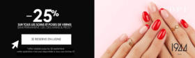 -25% SUR TOUS LES SOINS ET POSES DE VERNIS