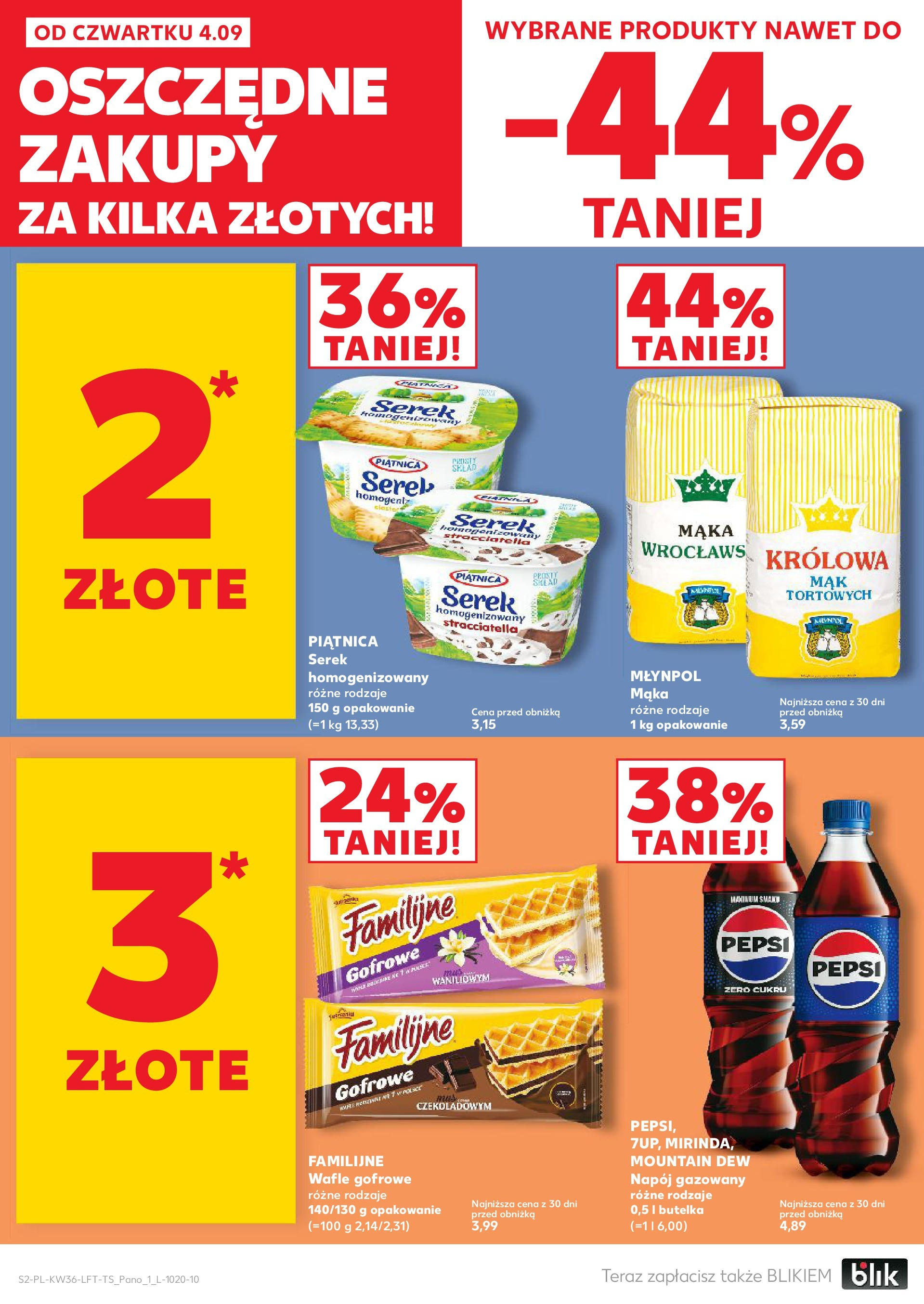 Kaufland gazetka (04.09.2025) - od jutra | Strona: 2 | Produkty: Serek homogenizowany, Wafle, Serek, Pepsi Kaufland gazetka od 04.09.2025 - od jutra PDF | Strona: 2 | Produkty: Serek homogenizowany, Wafle, Serek, Pepsi