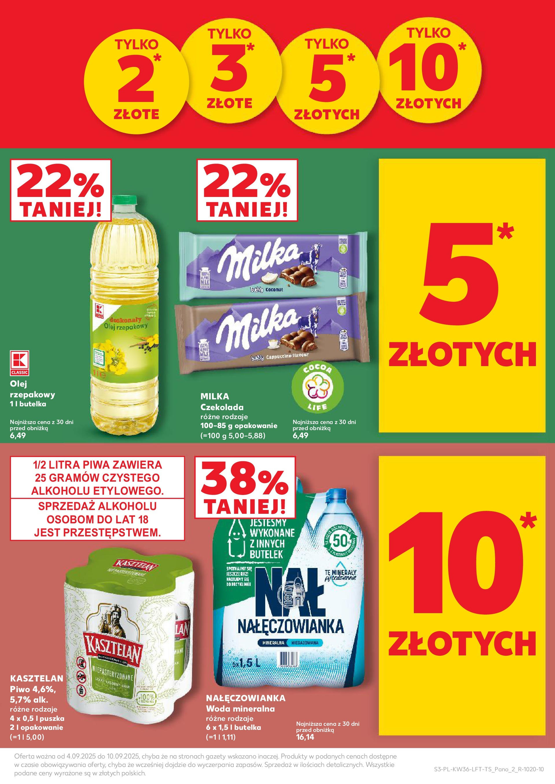 Kaufland gazetka (04.09.2025) - od jutra | Strona: 3 | Produkty: Milka, Olej, Czekolada, Woda Kaufland gazetka od 04.09.2025 - od jutra PDF | Strona: 3 | Produkty: Milka, Olej, Czekolada, Woda