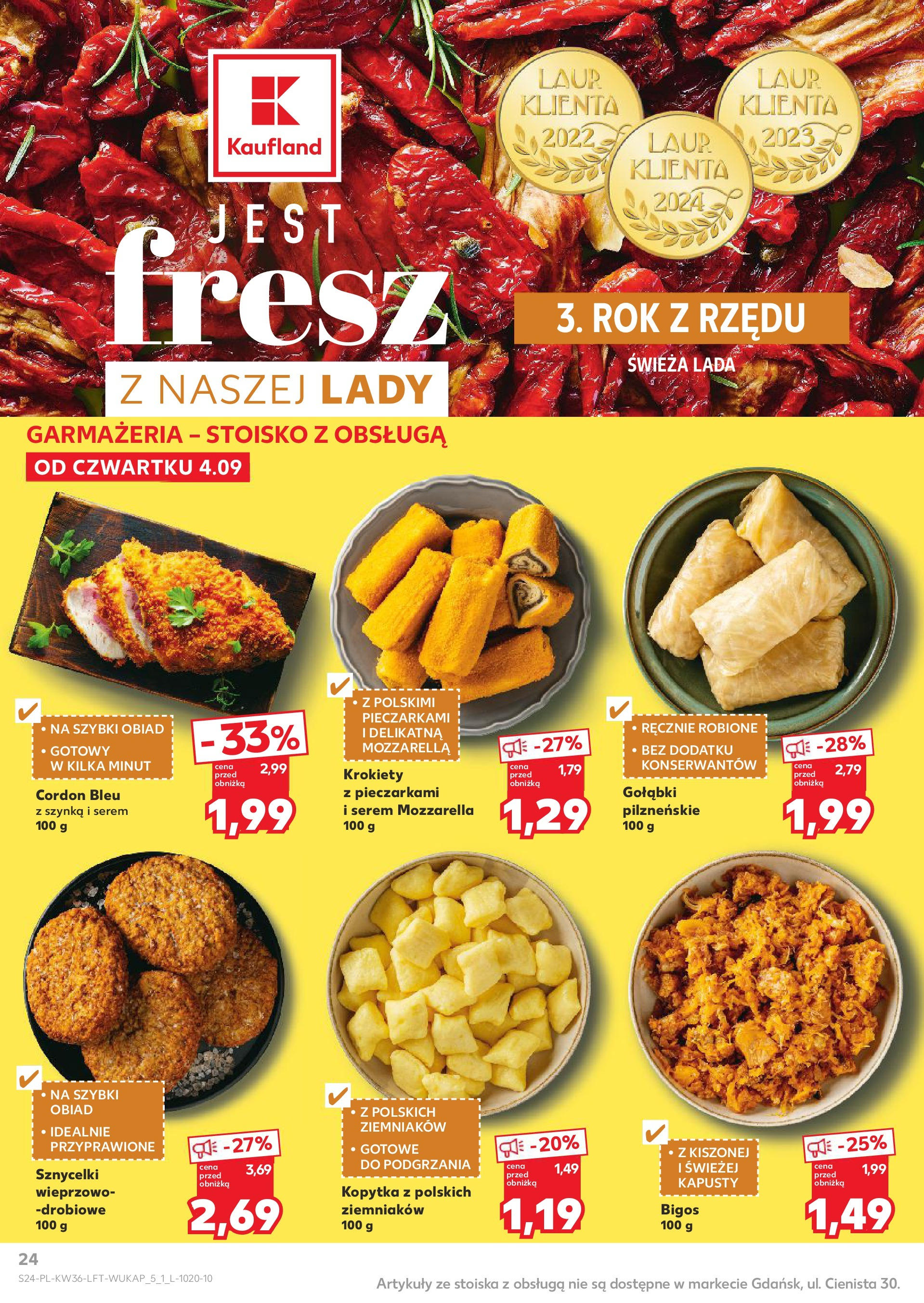 Kaufland gazetka (04.09.2025) - od jutra | Strona: 24 | Produkty: Krokiety, Szynka, Mozzarella, Kopytka Kaufland gazetka od 04.09.2025 - od jutra PDF | Strona: 24 | Produkty: Krokiety, Szynka, Mozzarella, Kopytka