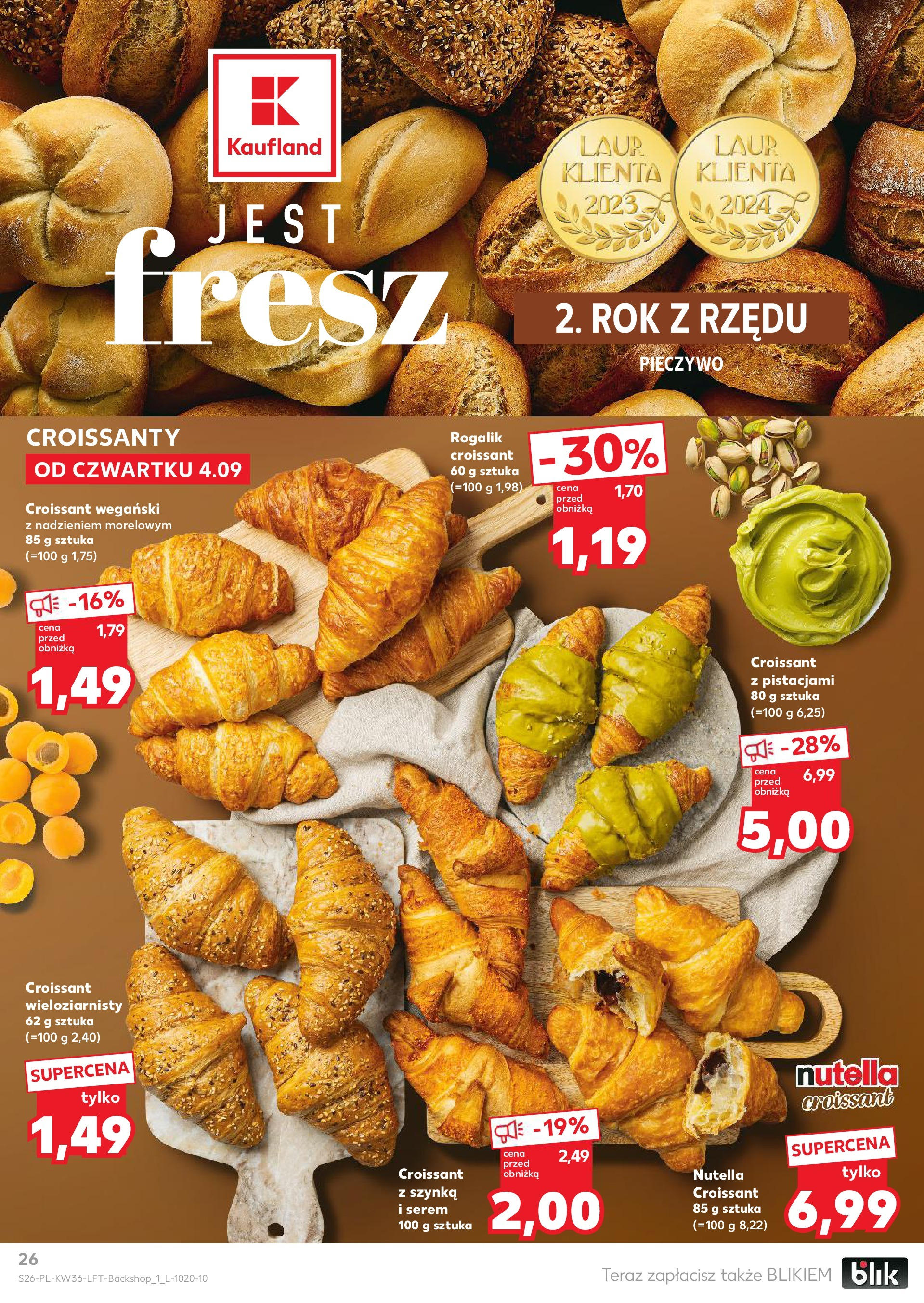 Kaufland gazetka (04.09.2025) - od jutra | Strona: 26 | Produkty: Pieczywo, Nutella, Szynka Kaufland gazetka od 04.09.2025 - od jutra PDF | Strona: 26 | Produkty: Pieczywo, Nutella, Szynka