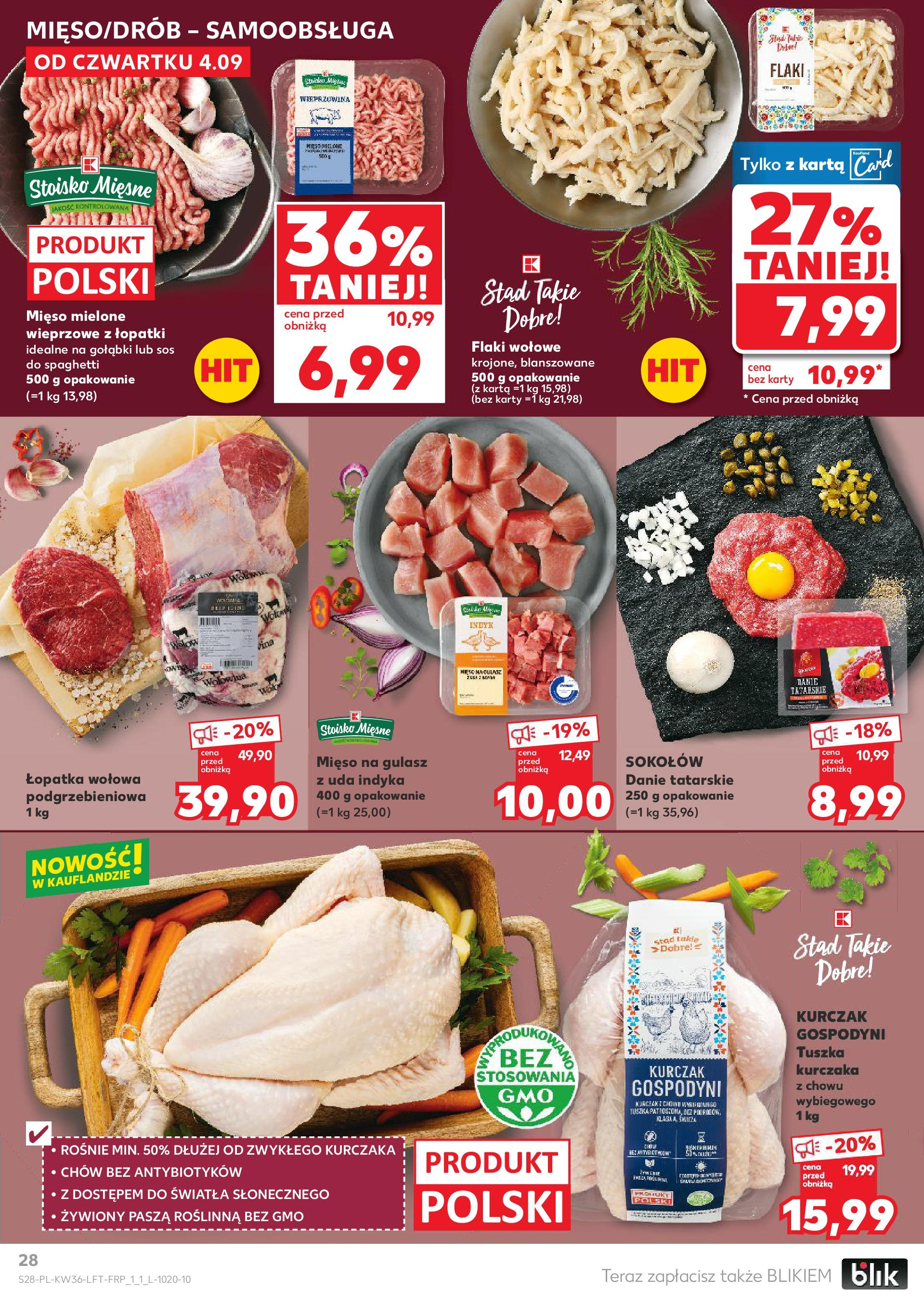 Kaufland gazetka (04.09.2025) - od jutra | Strona: 28 | Produkty: Mięso, Mięso mielone, Gulasz, Sos Kaufland gazetka od 04.09.2025 - od jutra PDF | Strona: 28 | Produkty: Mięso, Mięso mielone, Gulasz, Sos